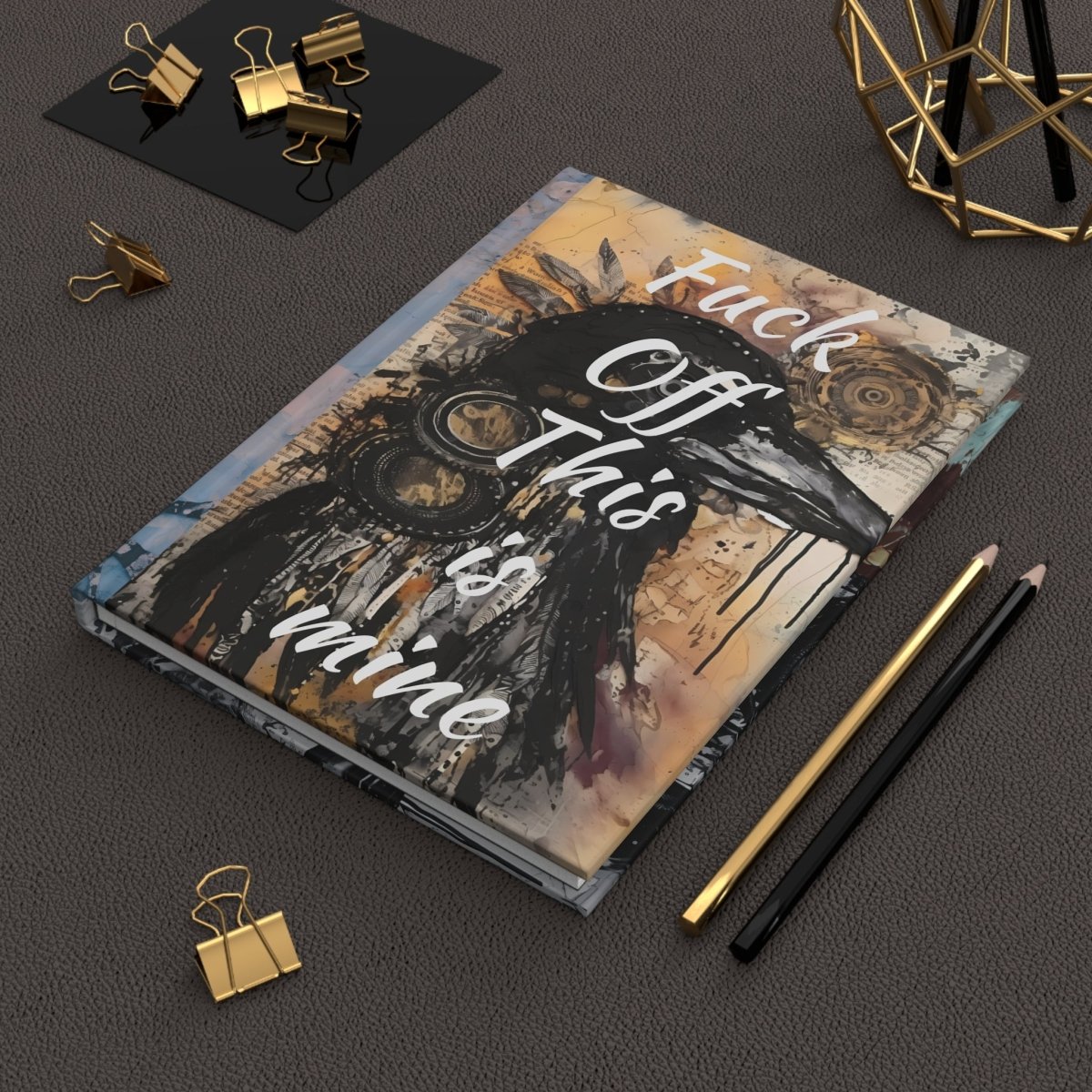 Gothic Journal, Edgy Personal Notebook or Diary, Blank Ruled Sheets