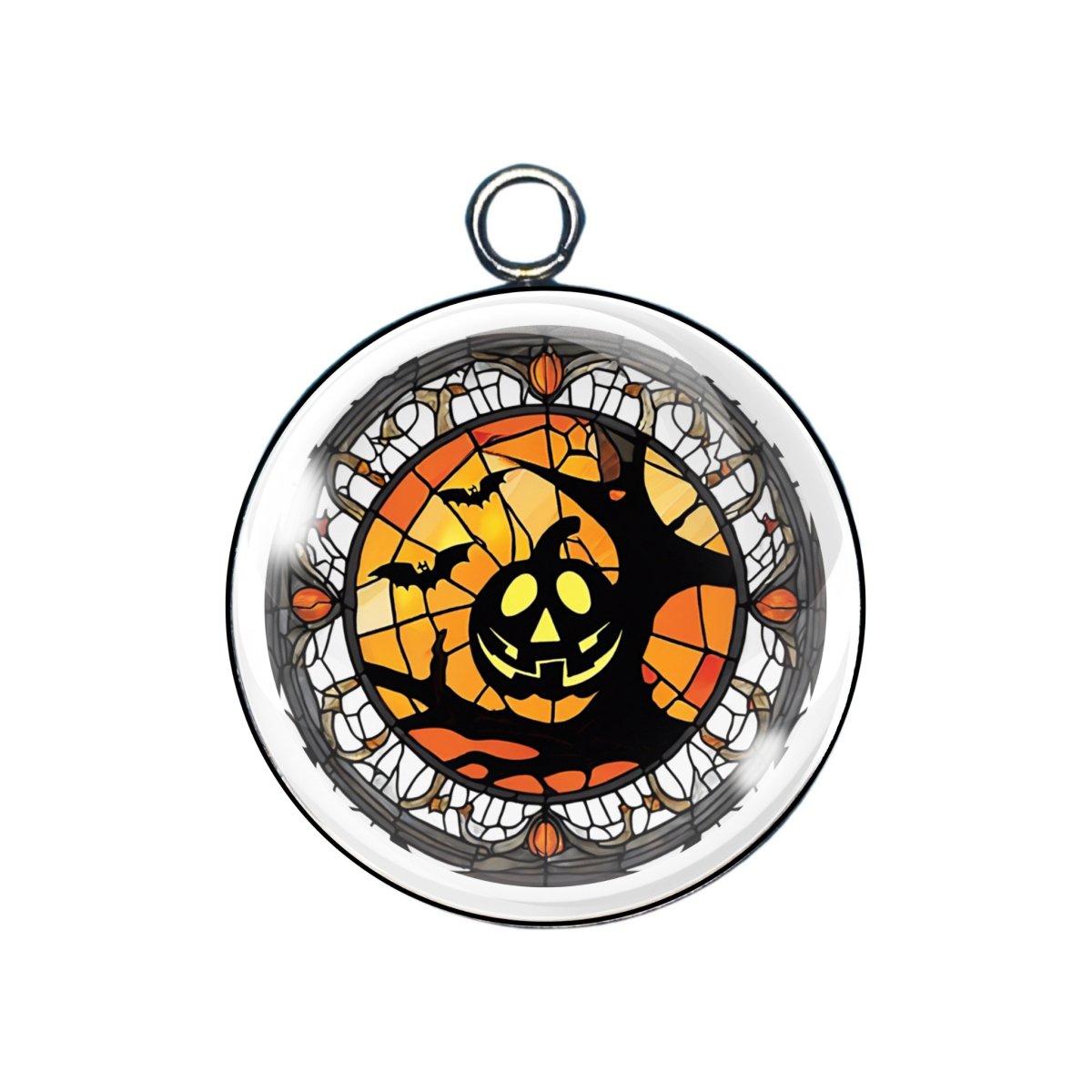 halloween stained glass charm