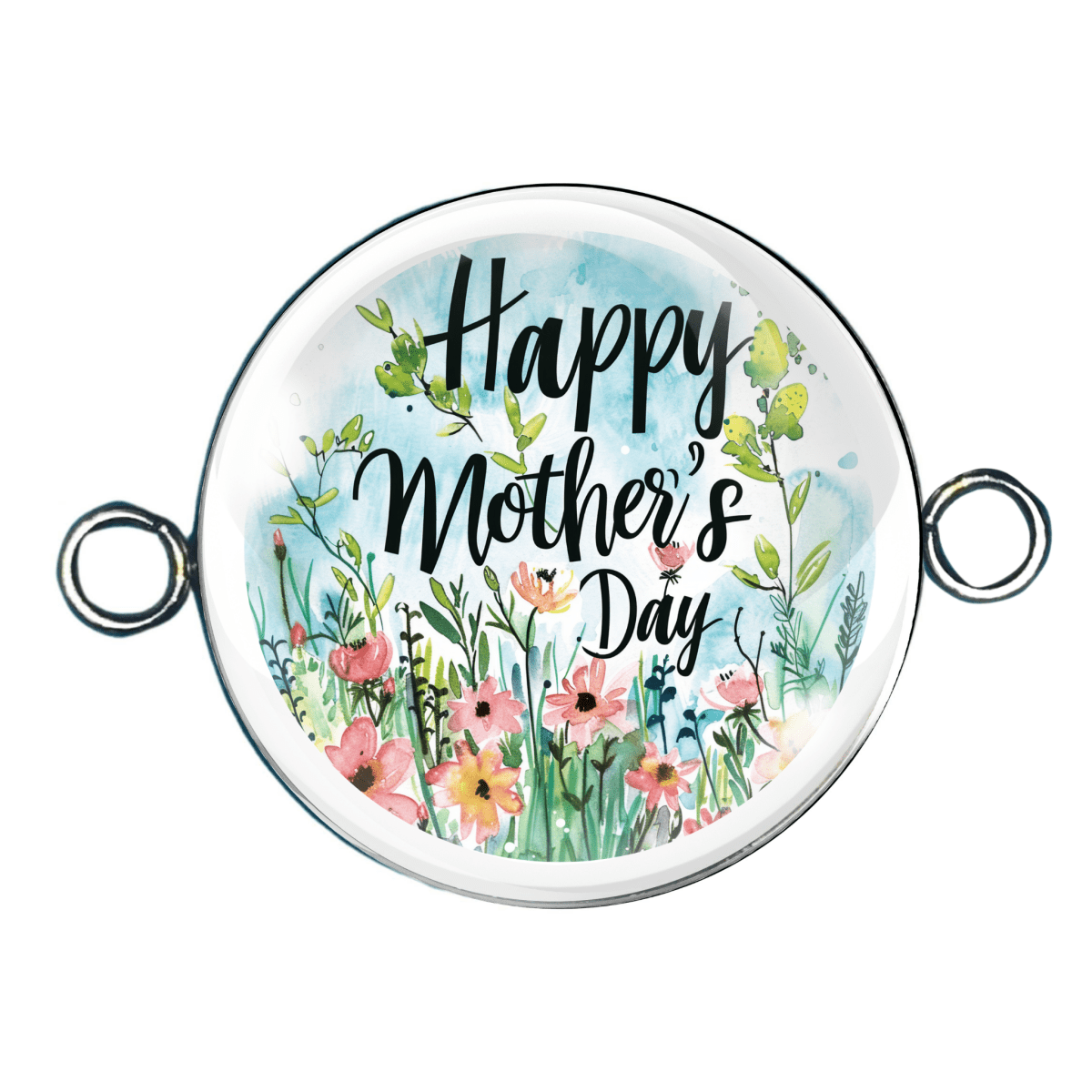 double eyelet happy mothers day charm