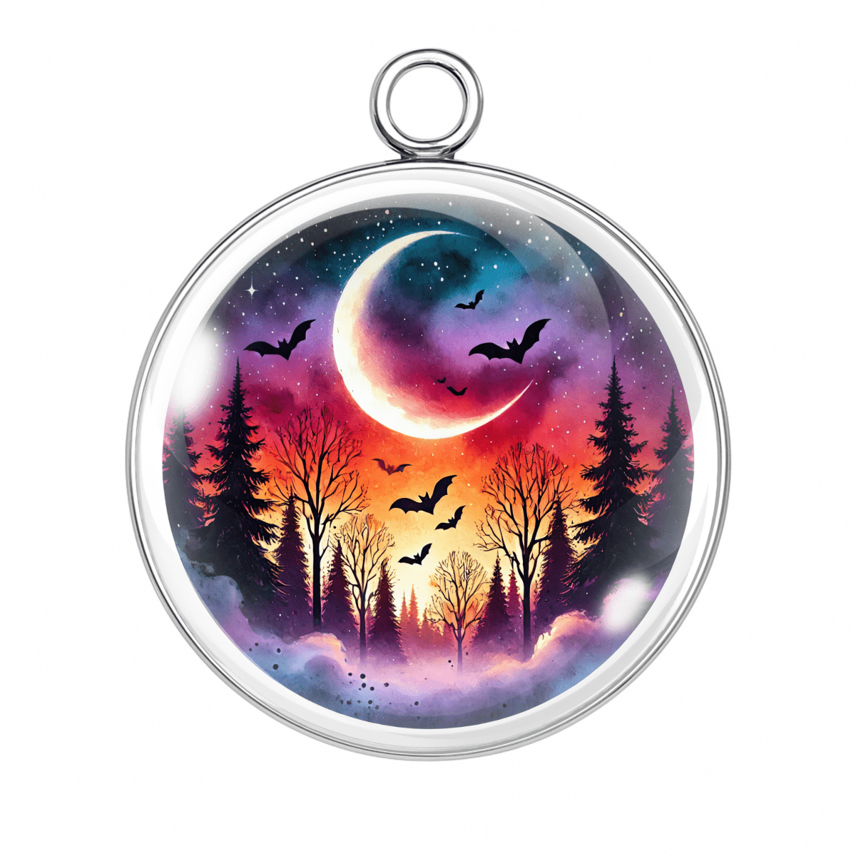 Haunted Forest Halloween Charms – Glass Cabochon Magic for Spooky Crafts