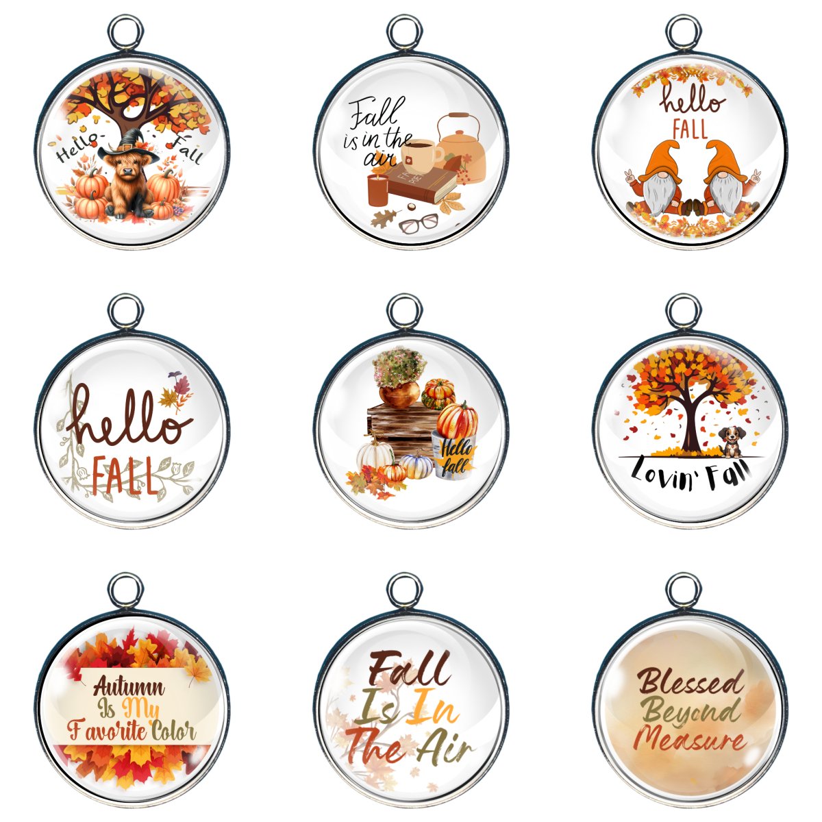 Group of 9 Fall Themed Charms
