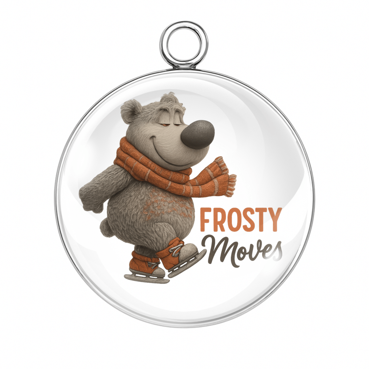 Frosty Moves Ice Skating Bear Charm