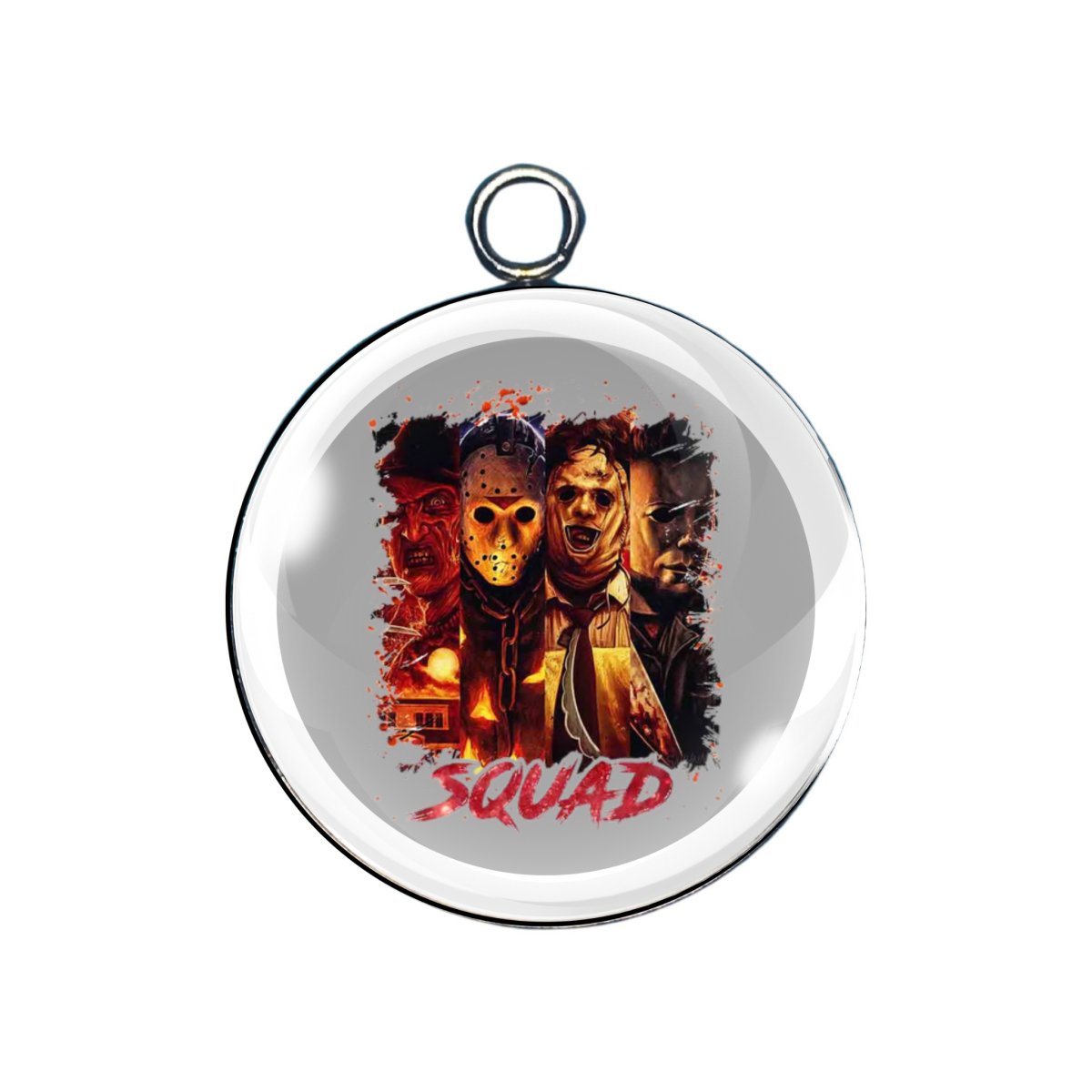 horror movie glass cabochon charm
