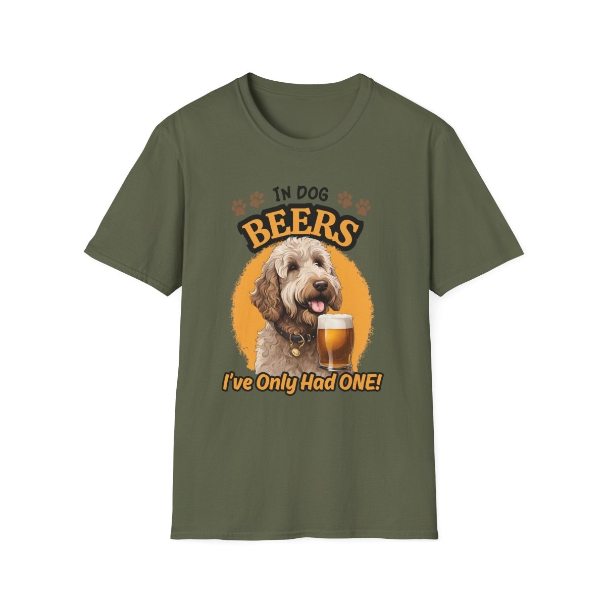 "In Dog Beers" Unisex Softstyle T-Shirt