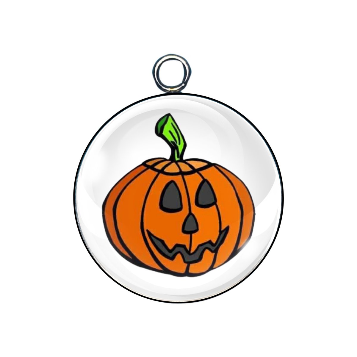 Jack O Lantern Charms, Jewelry making Supplies