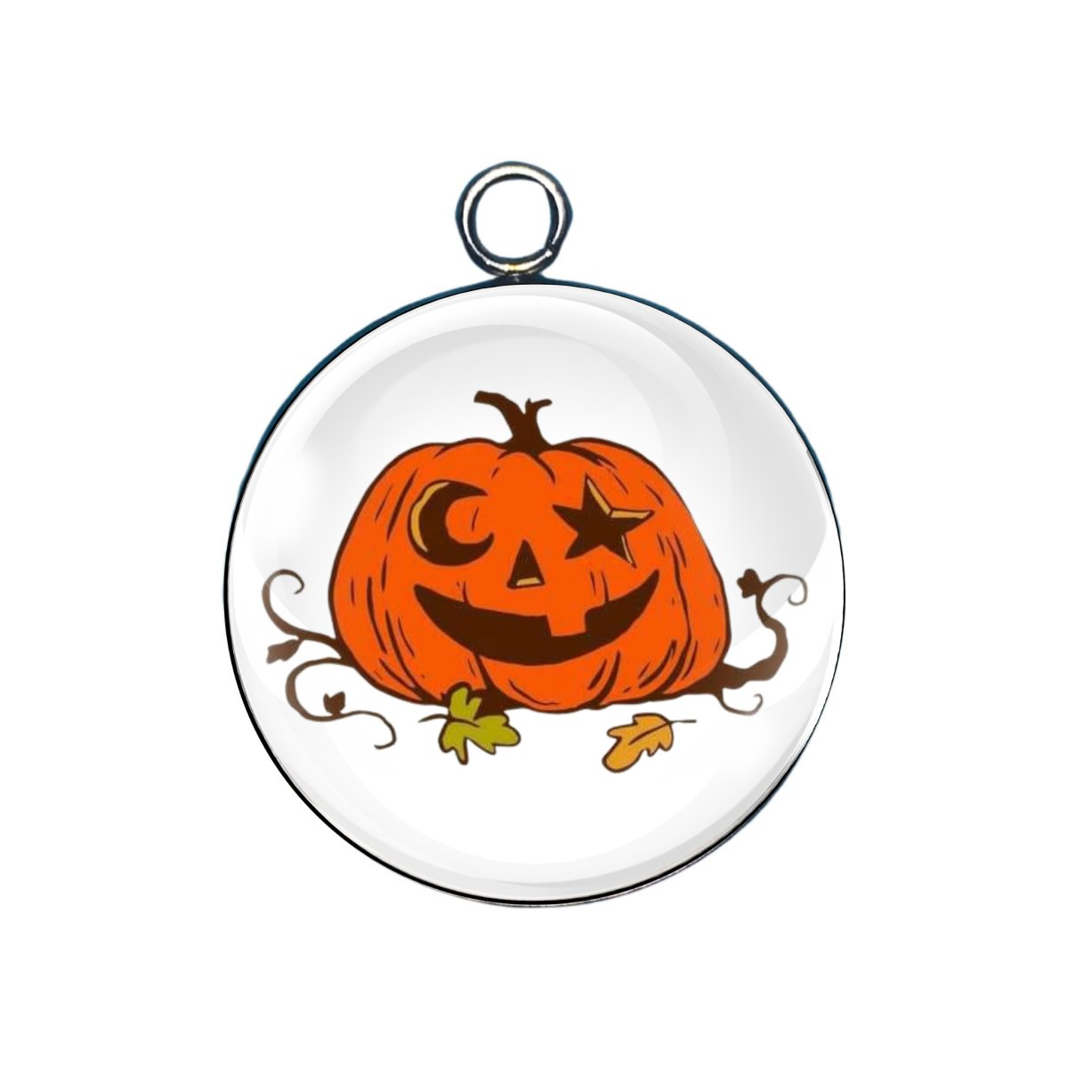 Jack O Lantern Charms, Jewelry making Supplies