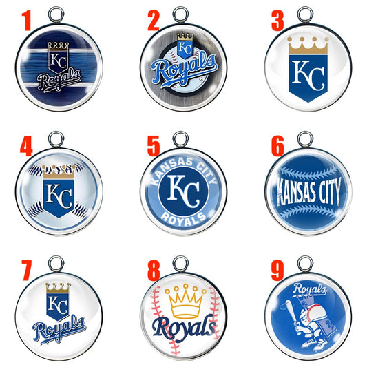 9 Kansas City Royals glass cabochon charms