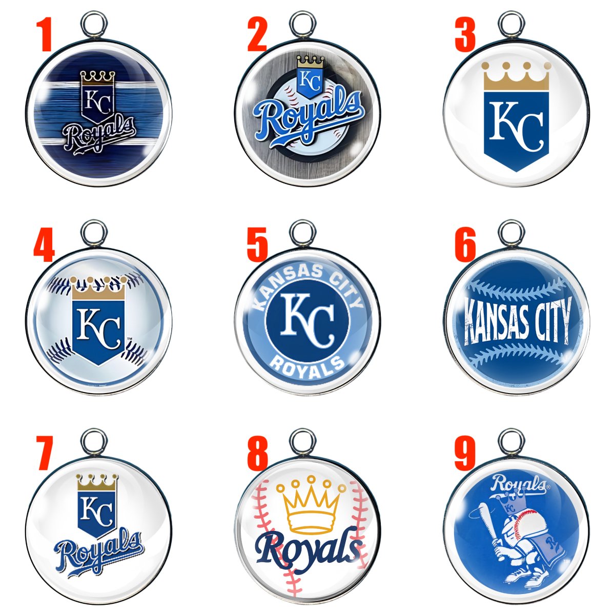 KC Royals Charms, Baseball Charms