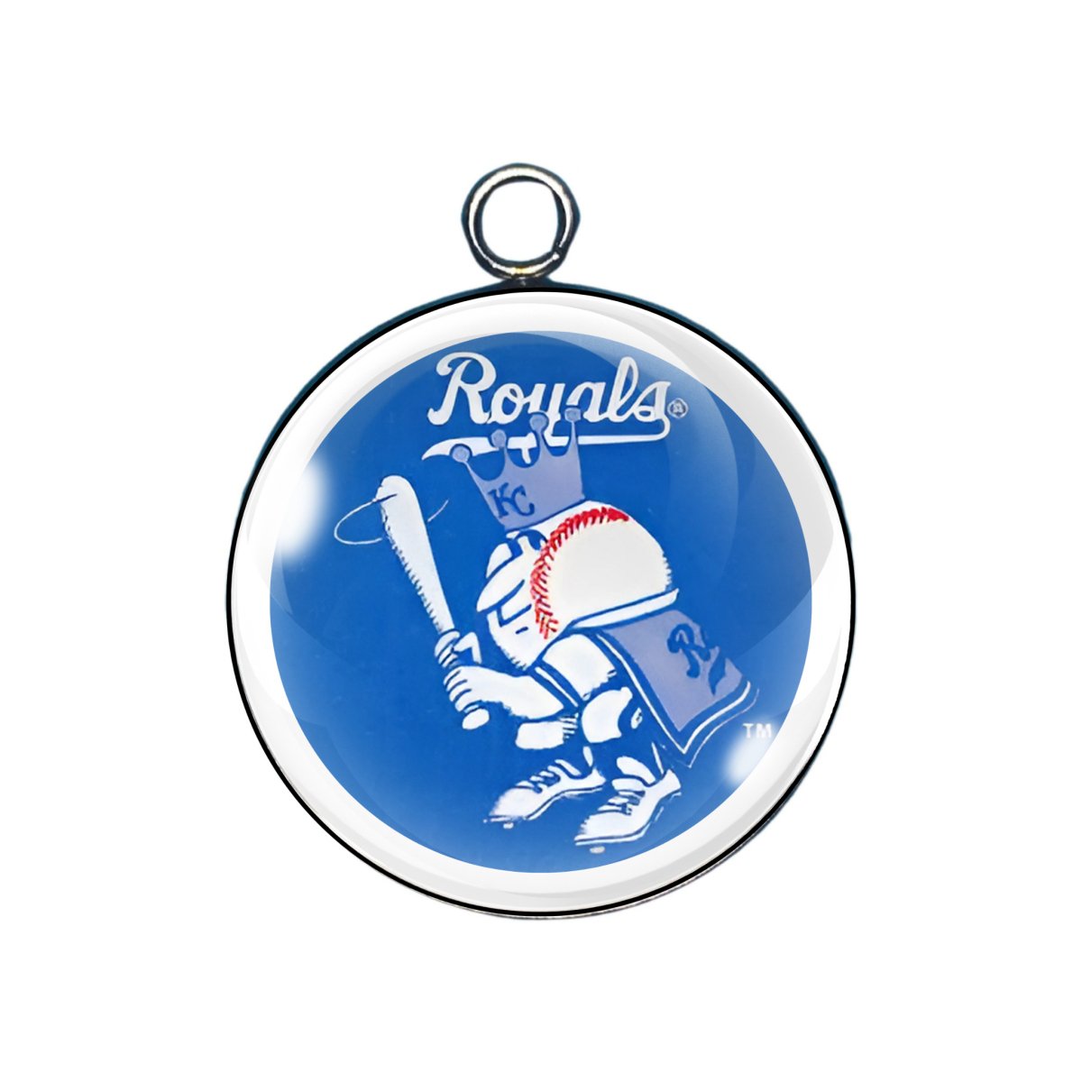 Kansas City Royals glass cabochon charm