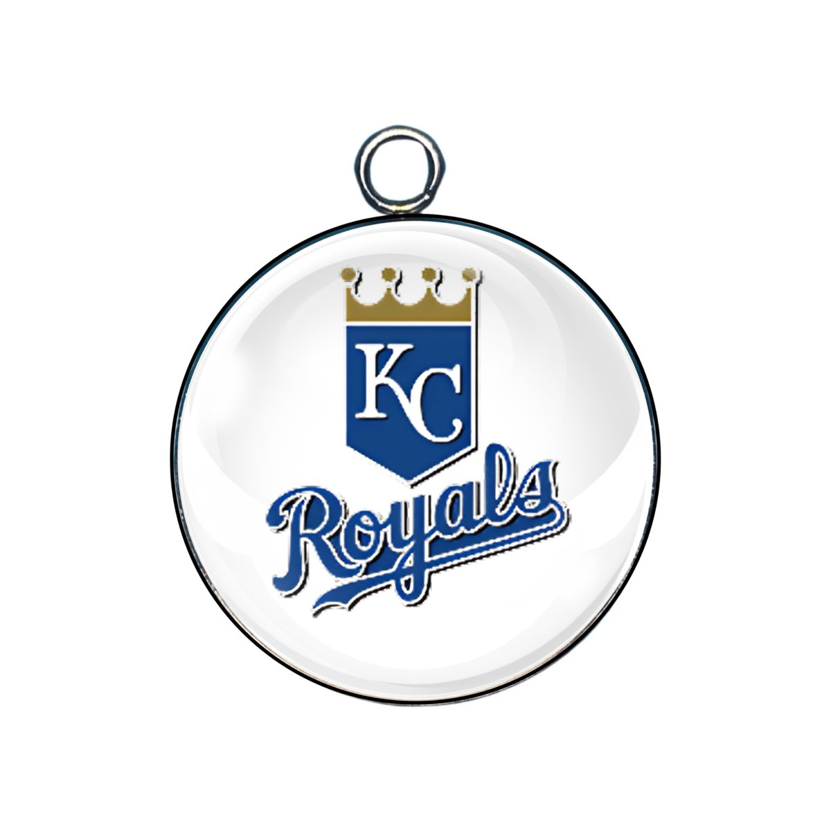 Kansas City Royals glass cabochon charm