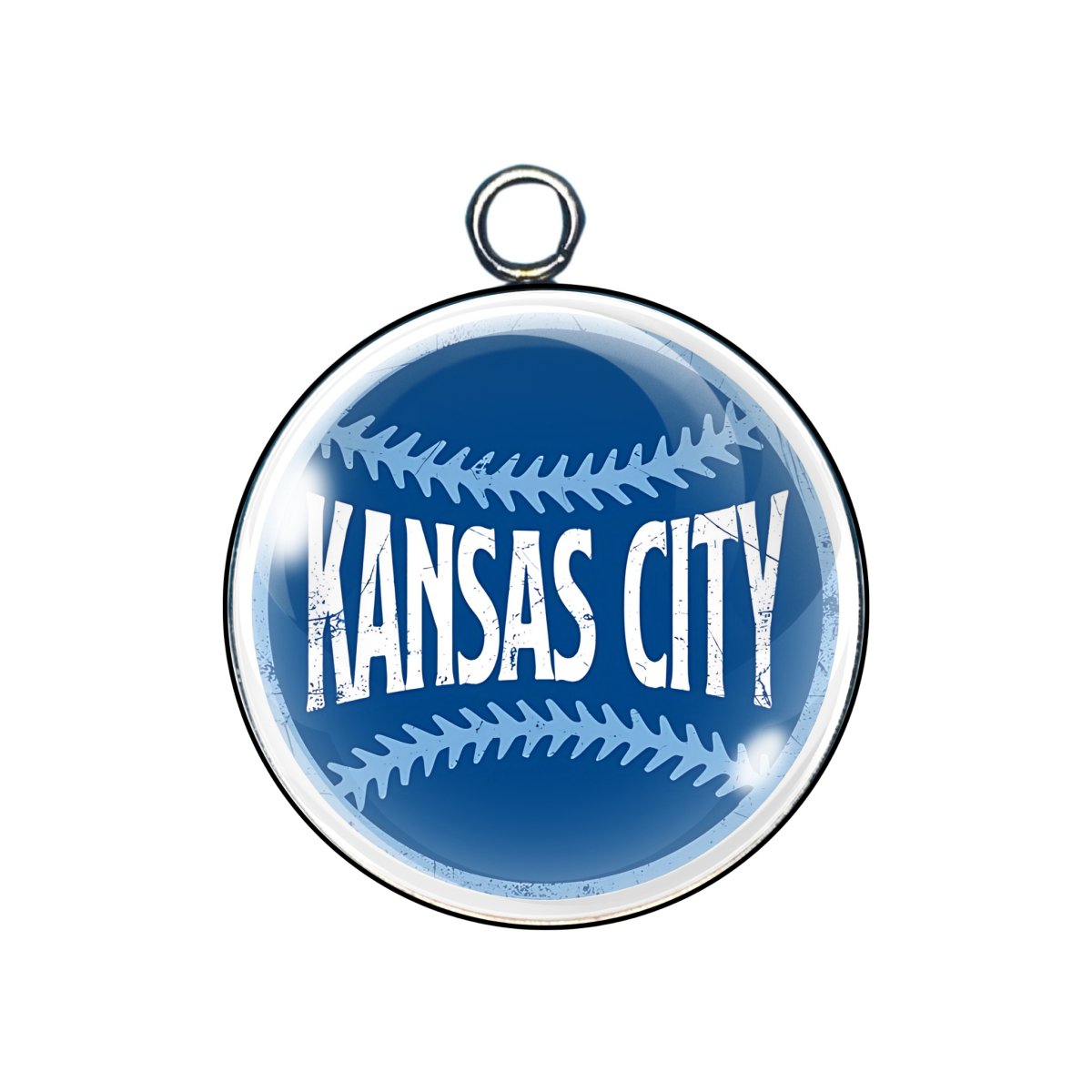 Kansas City Royals glass cabochon charm