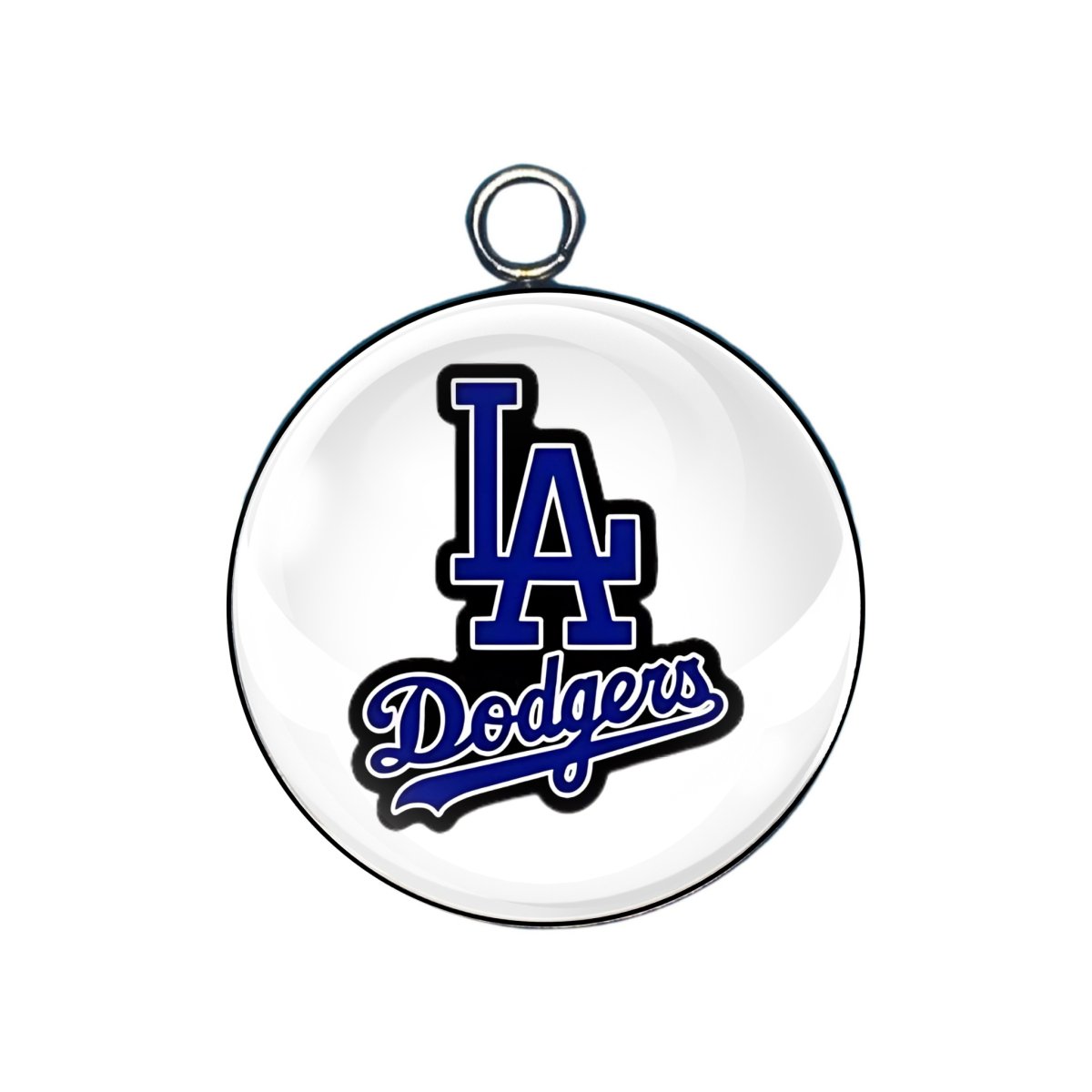 LA Dodger glass cabochon charm