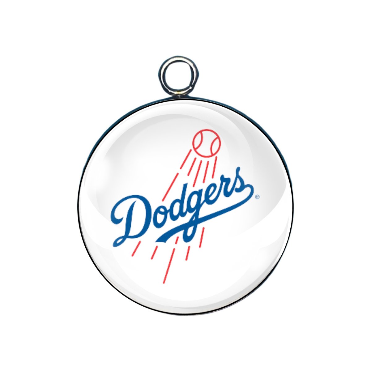 LA Dodger glass cabochon charm