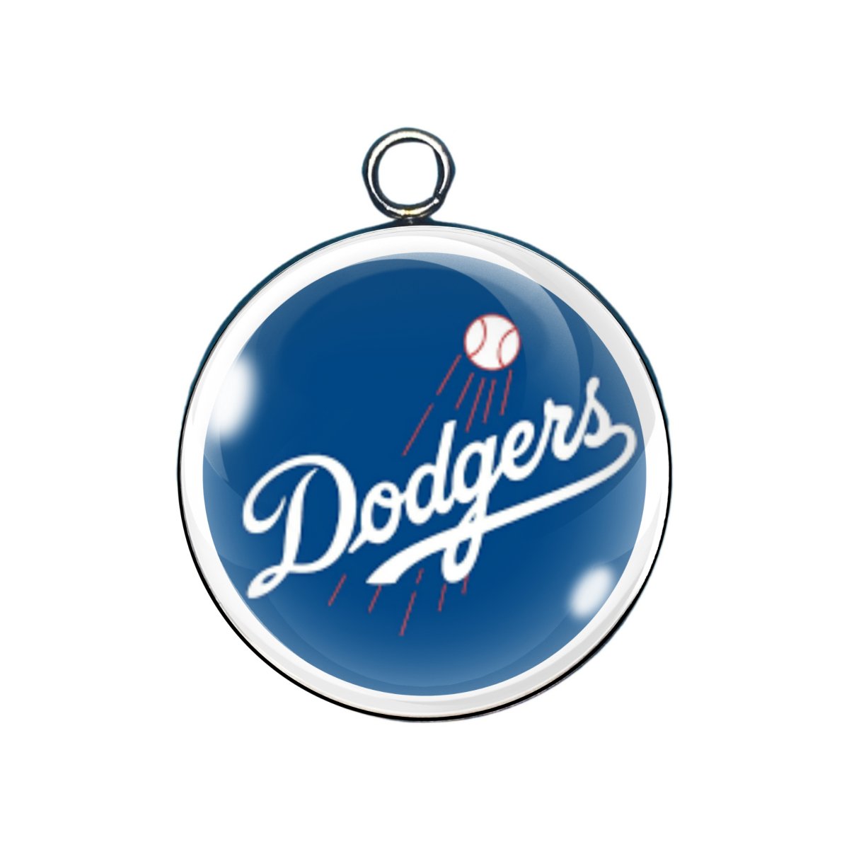 LA Dodger glass cabochon charm