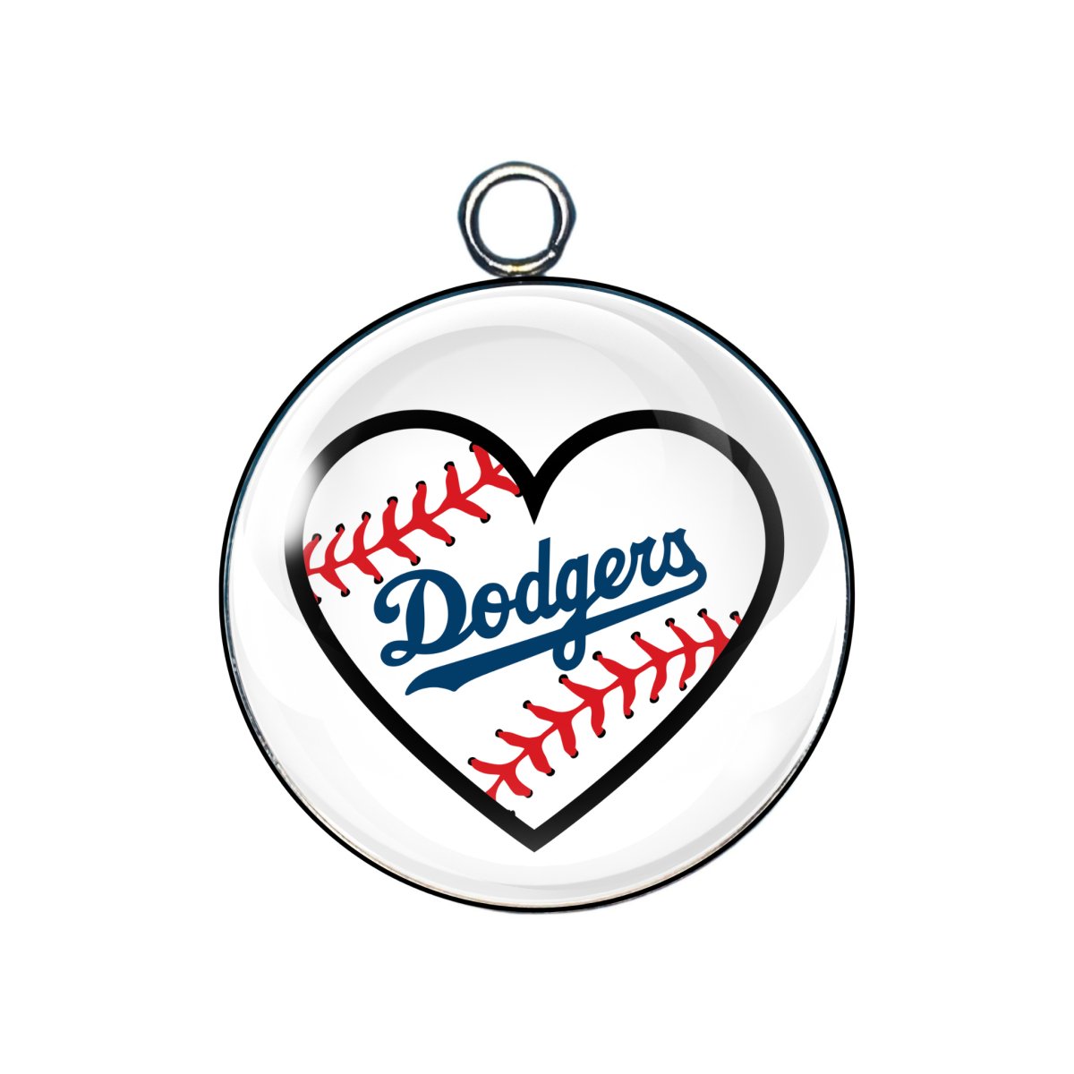 LA Dodger glass cabochon charm
