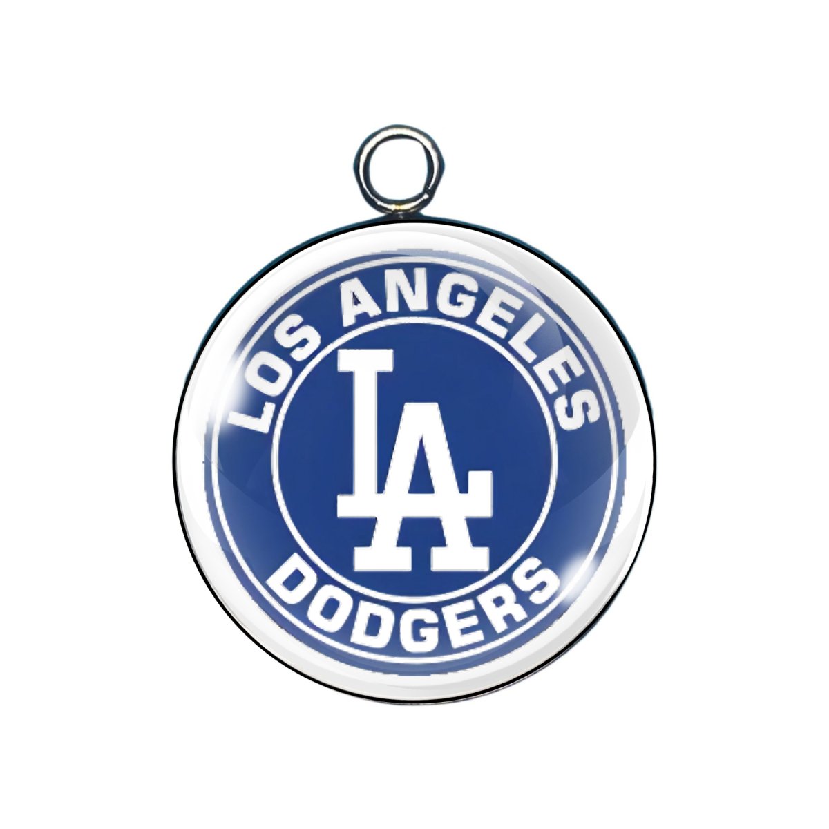 LA Dodger glass cabochon charm
