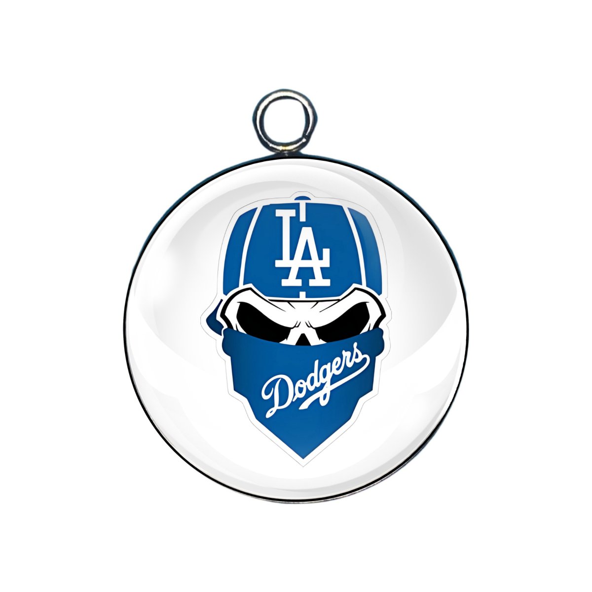 LA Dodger glass cabochon charm