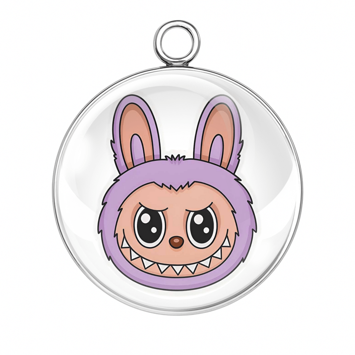 Lavender bunny with bright confident eyes