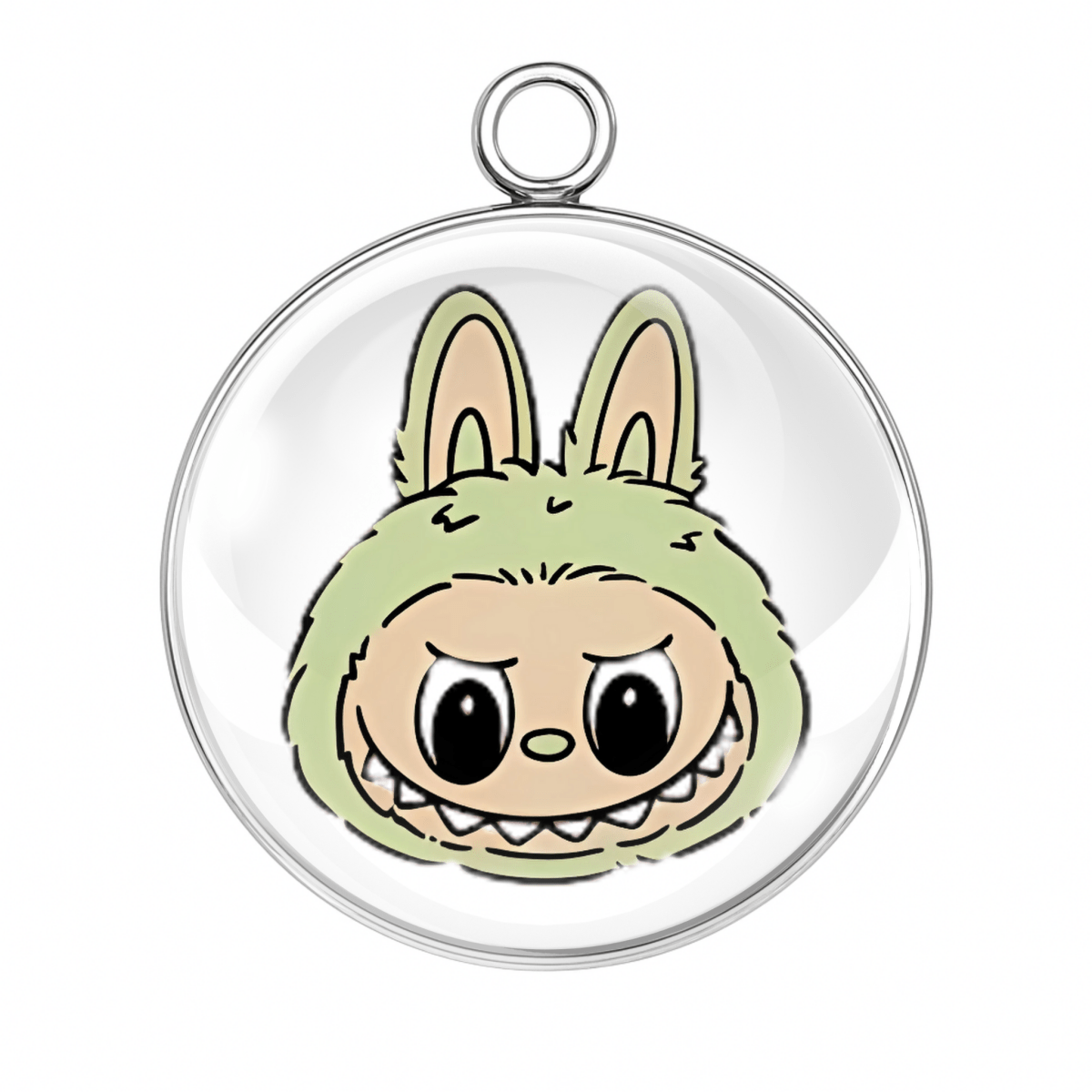 Sage green bunny with cuddly look