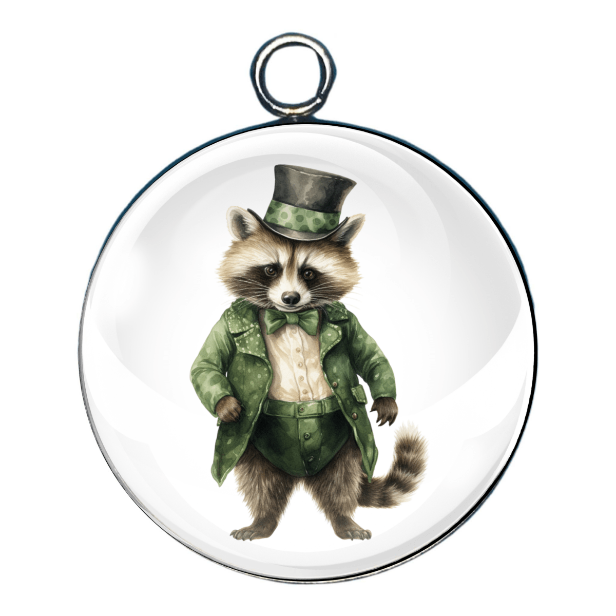 leprechaun animals glass cabochon charm