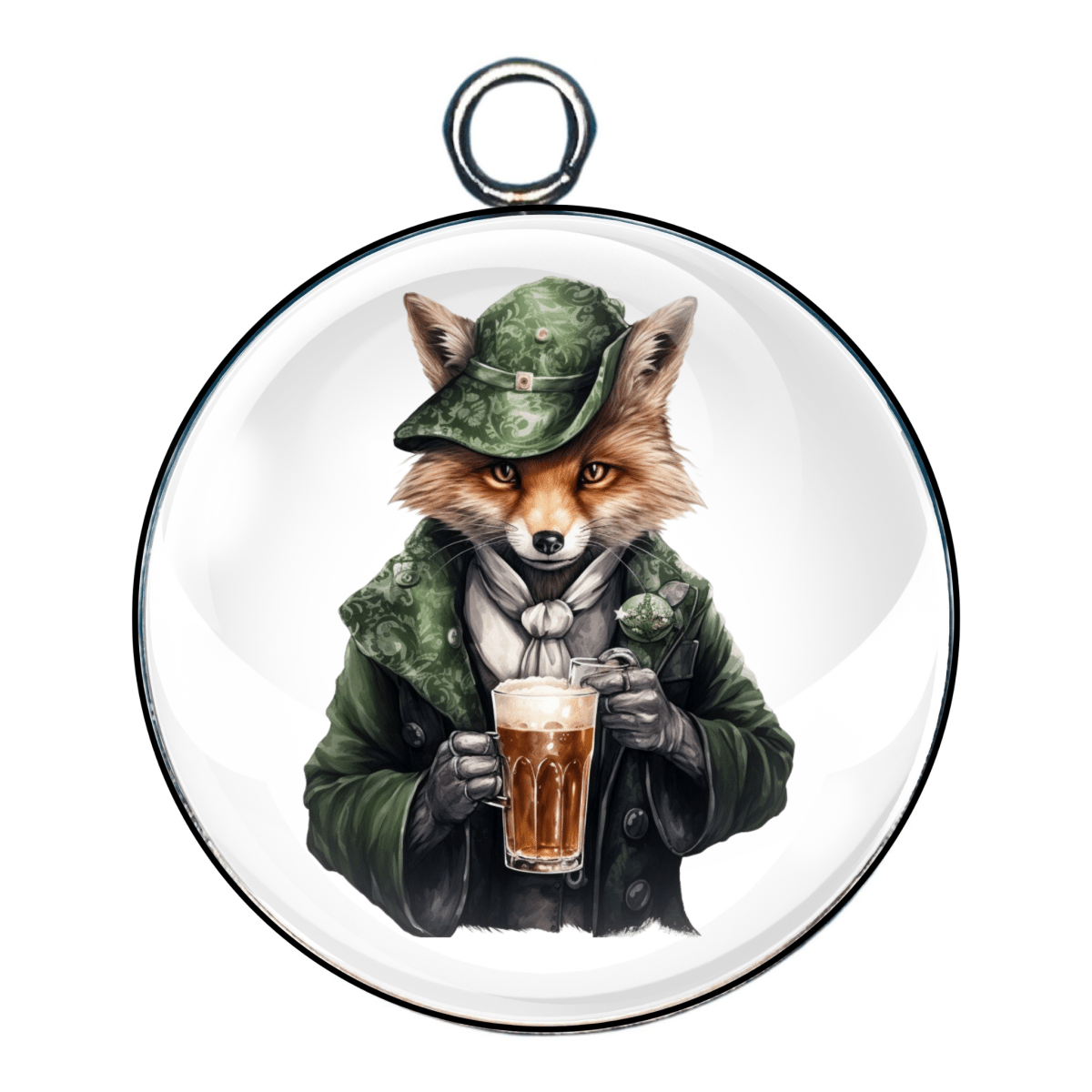 leprechaun animals glass cabochon charm