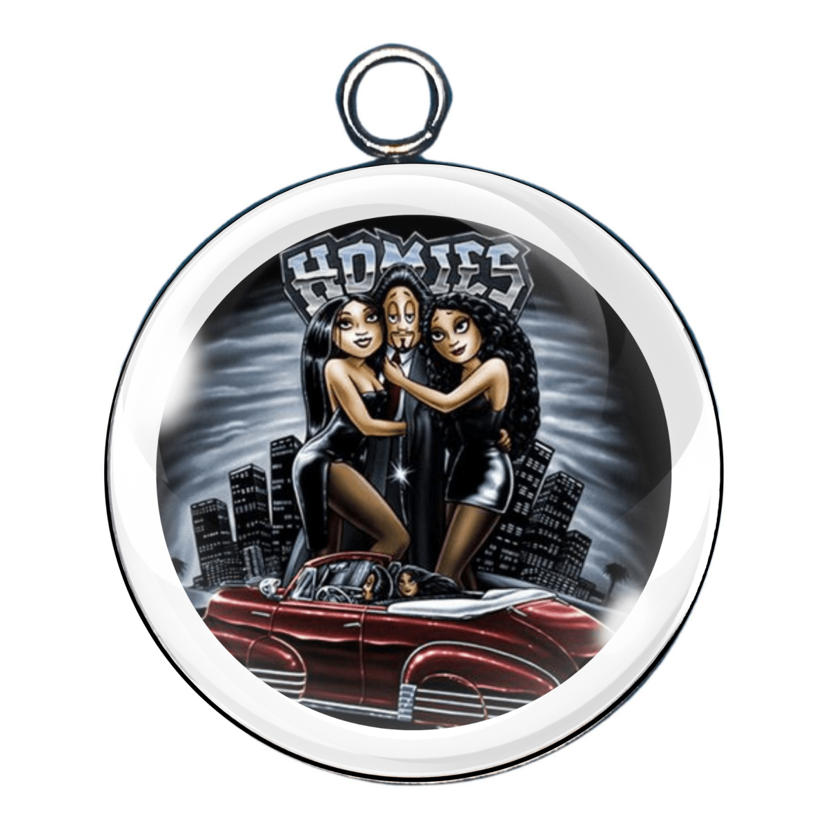 Lowrider Glass cabochon charm
