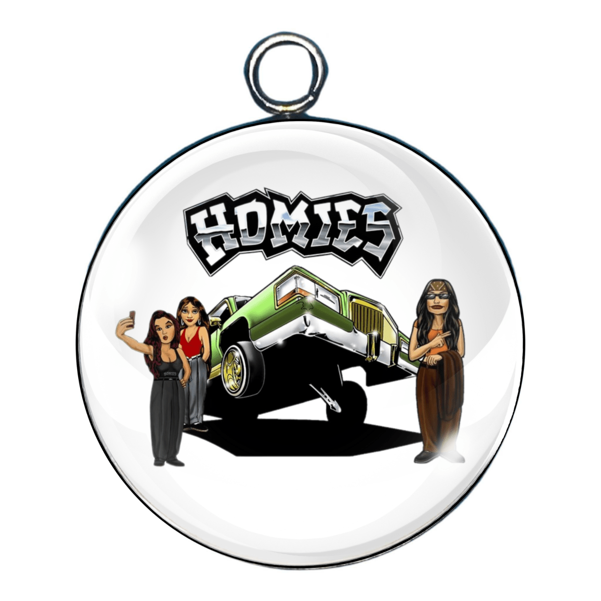 LowRider Homie Glass Cabochon Charms