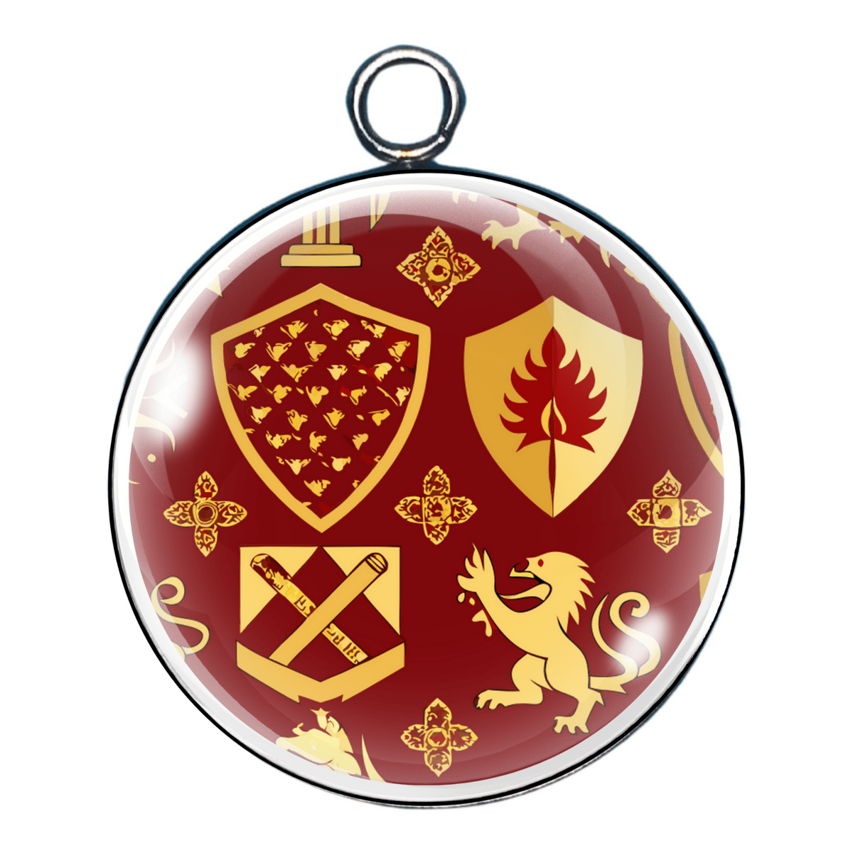 Medieval Print Glass Cabochon Charms – Vintage-Style Jewelry Making Supplies