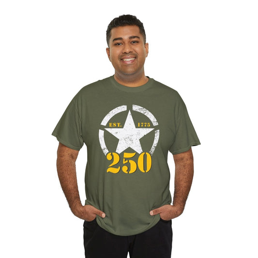 Military 250 Years Celebration Tee, Patriotic Unisex Shirt, Veteran Support