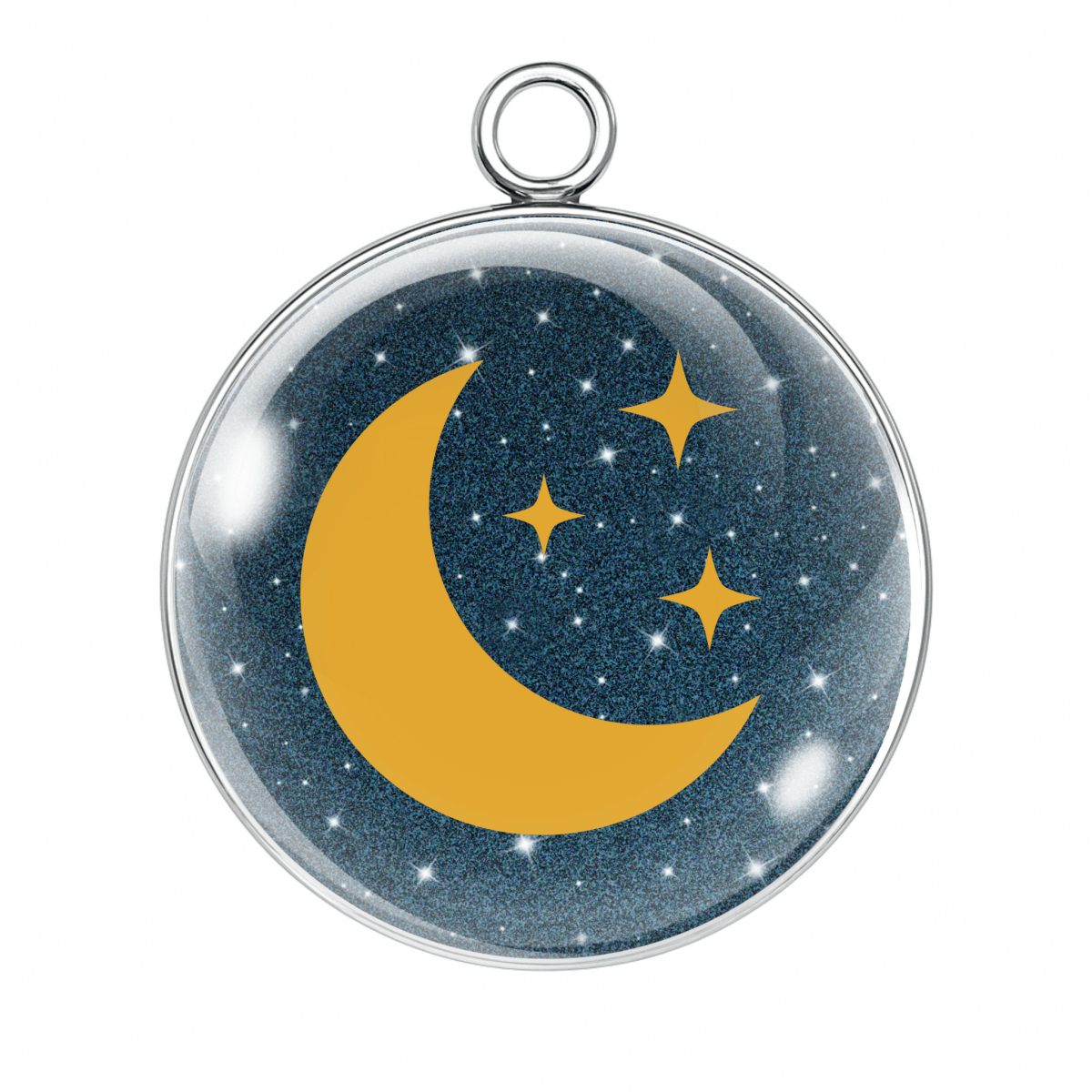 Charm Style #4 ā Midnight Blue Moon & Stars