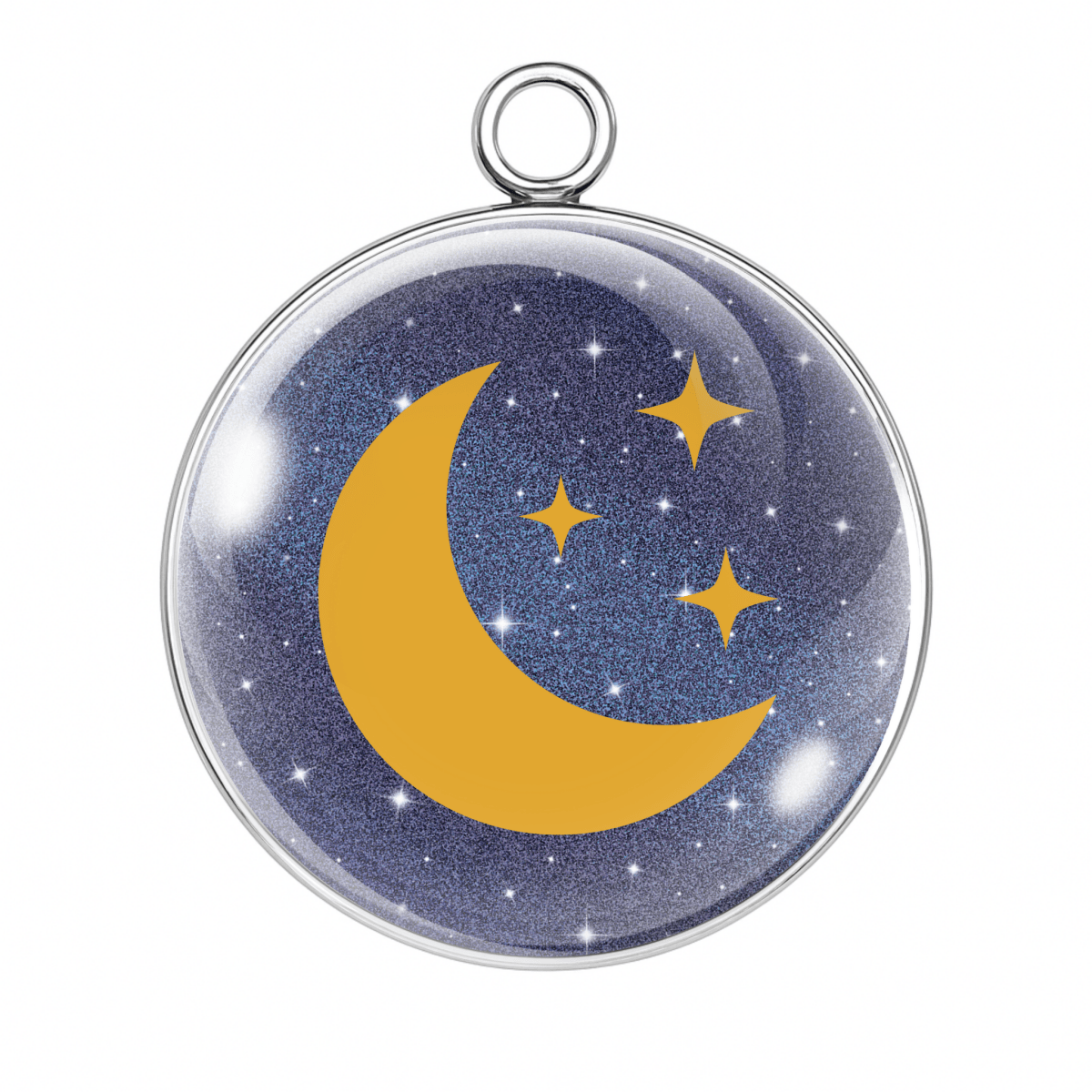 Charm Style #1 ā Gray Galaxy Moon & Stars