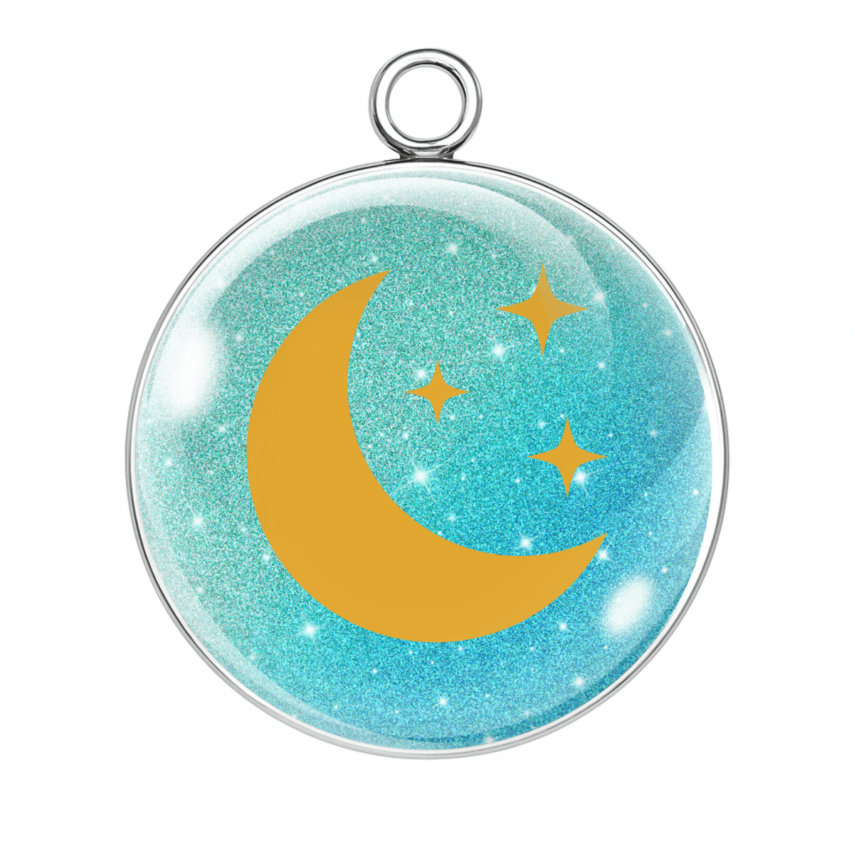 Charm Style #8 ā Aqua Sky Moon & Stars