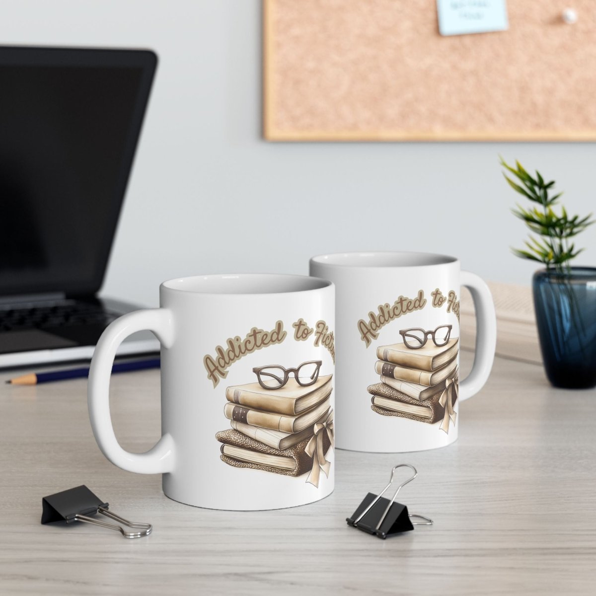 Mug - Addicted to Fiction Ceramic Mug (11oz, 15oz)