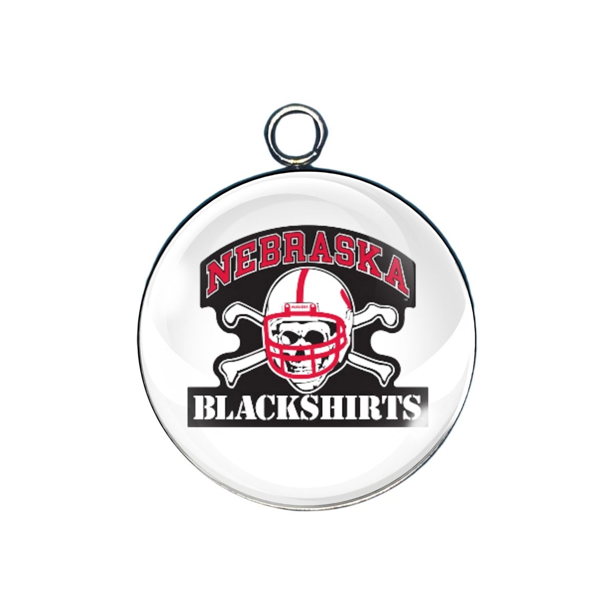 Nebraska Cornhuskers glass cabochon charm