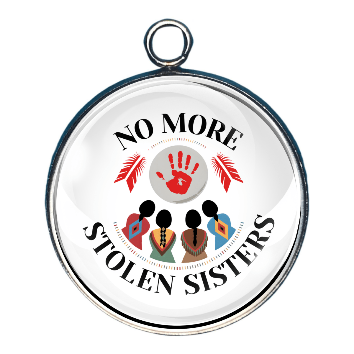 charm showing support for missing and stolen Indigenous women.