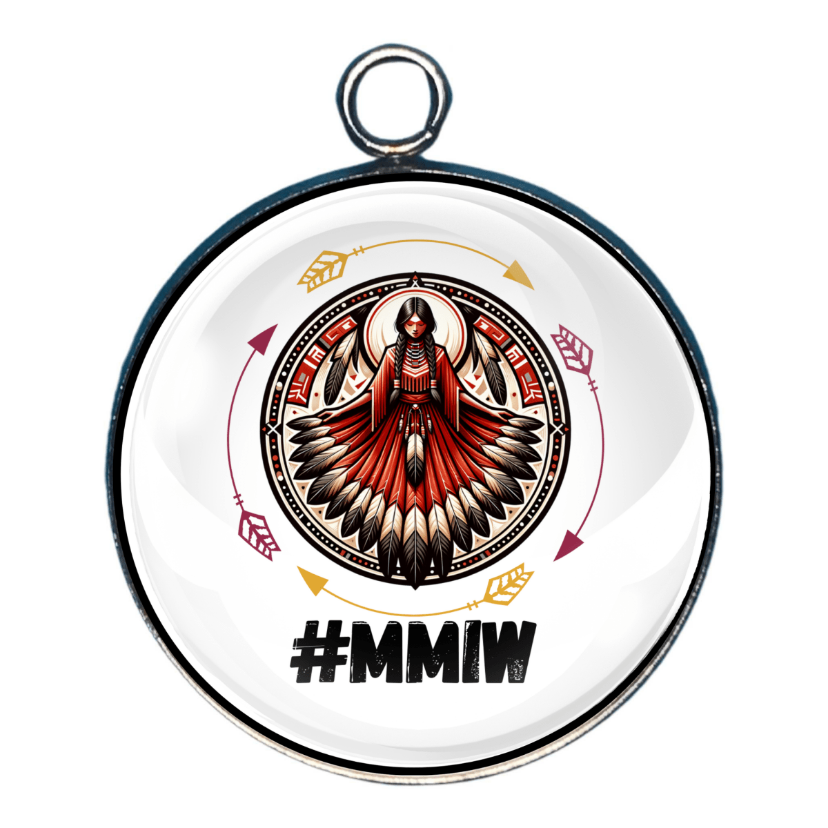 charm showing support for missing and stolen Indigenous women.