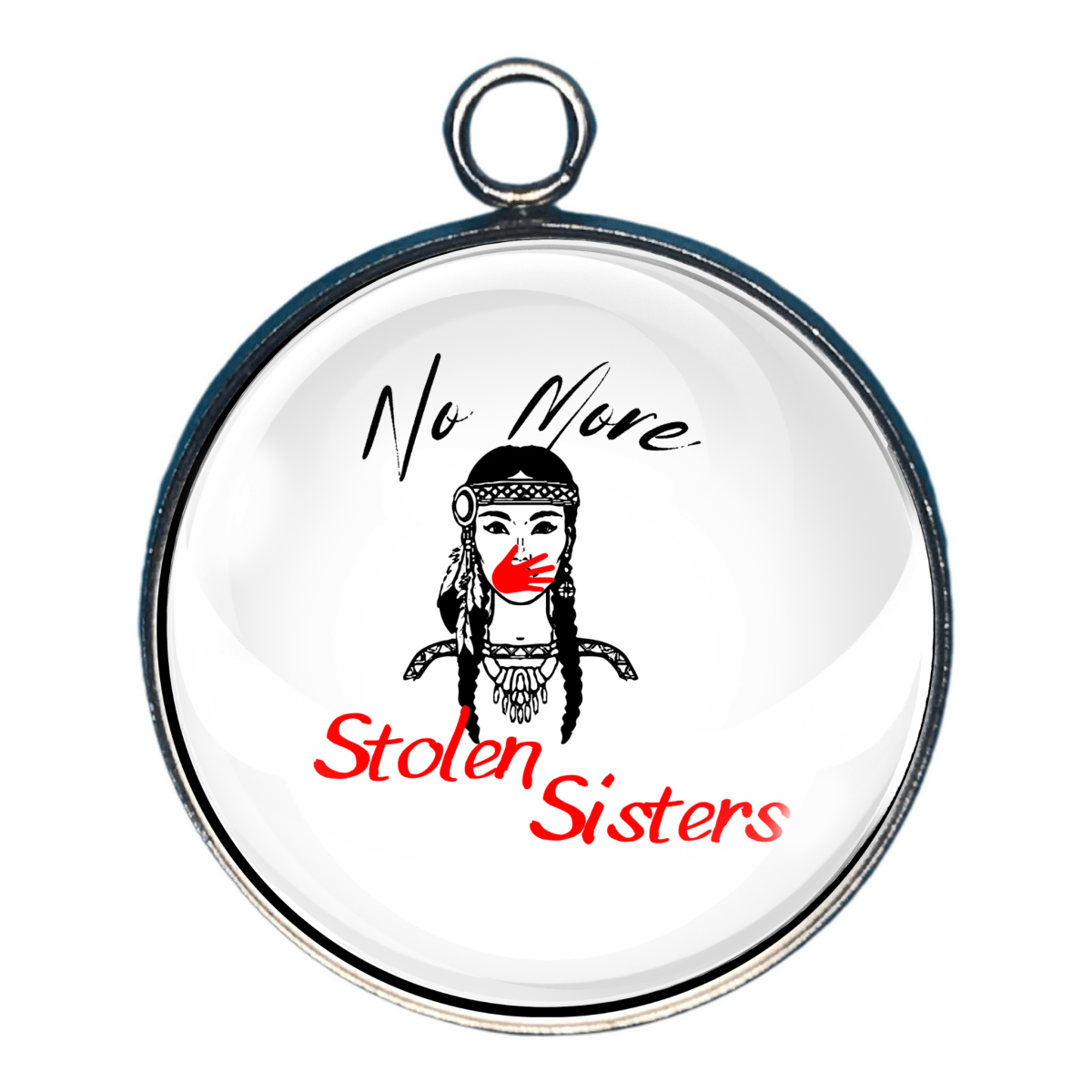 charm showing support for missing and stolen Indigenous women.