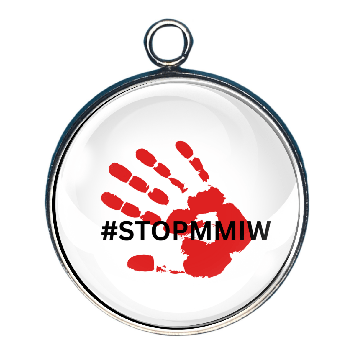 charm showing support for missing and stolen Indigenous women.