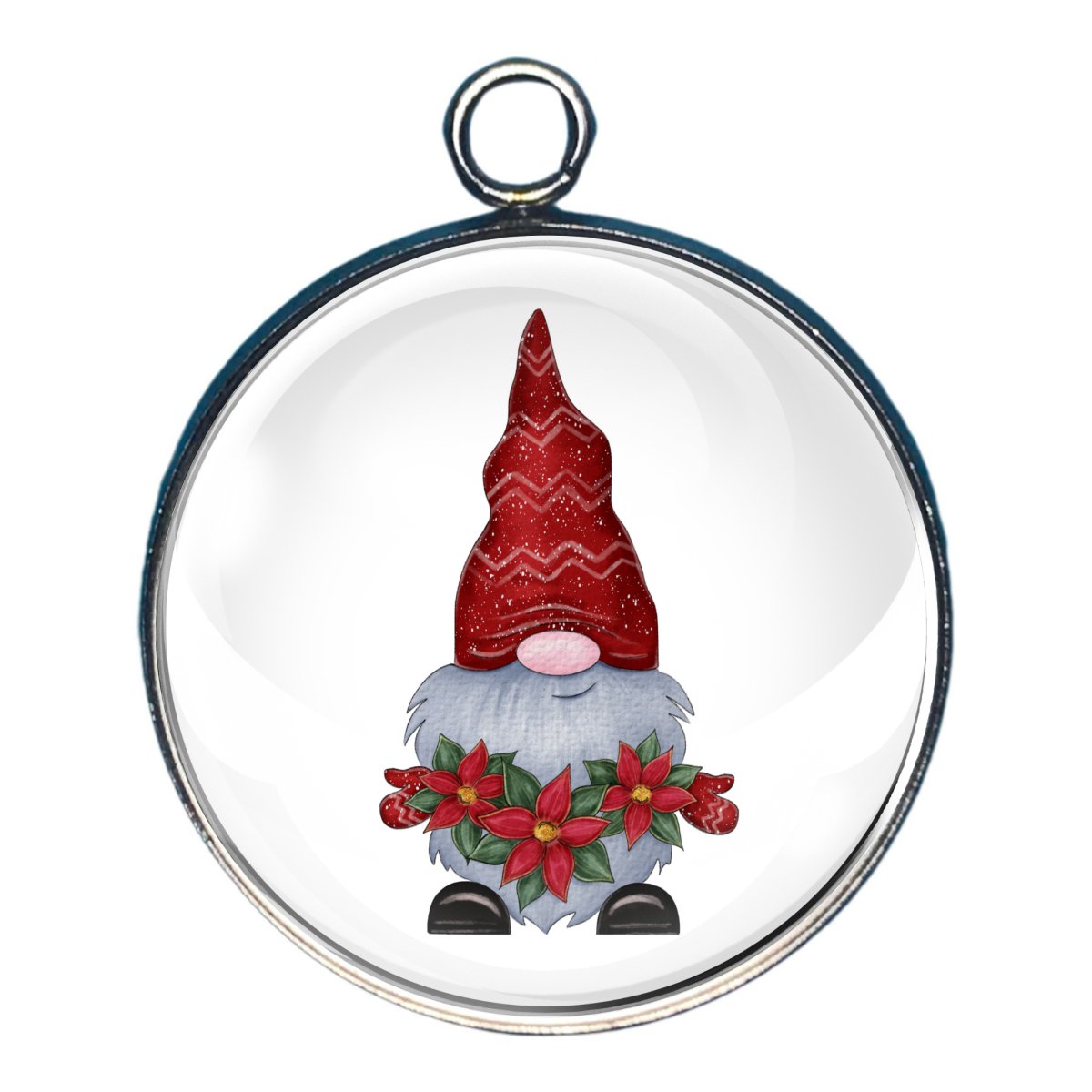 Nordic style christmas gnome w/ holly