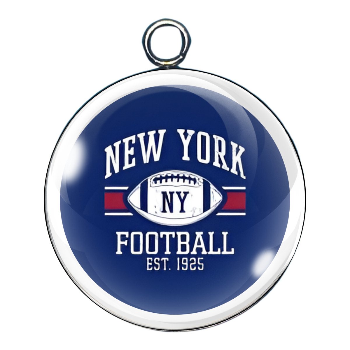 NY Giants glass cabochon charm