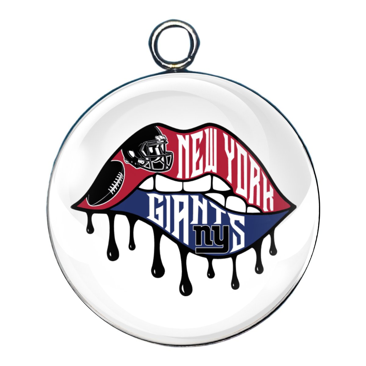 NY Giants glass cabochon charm