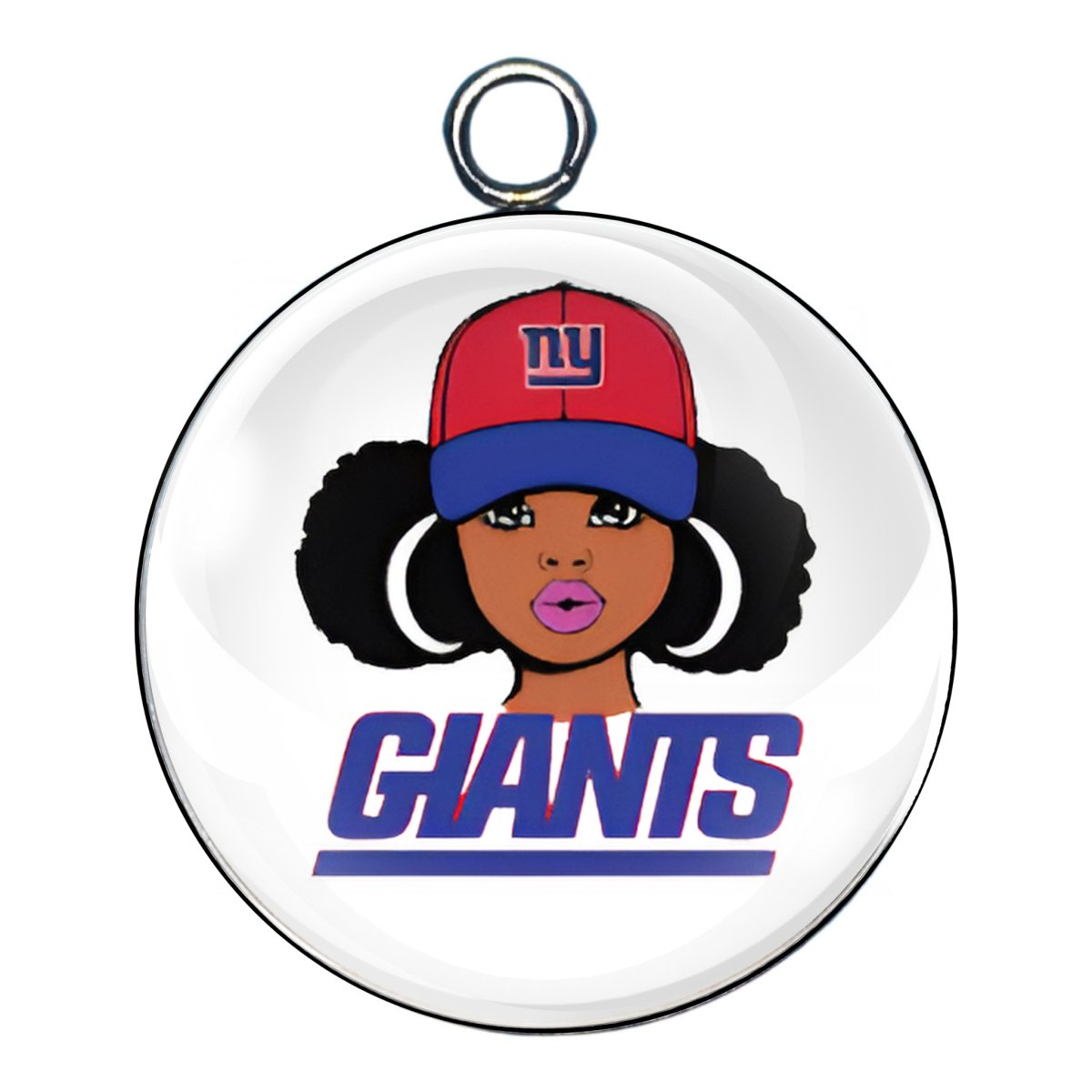 NY Giants glass cabochon charm