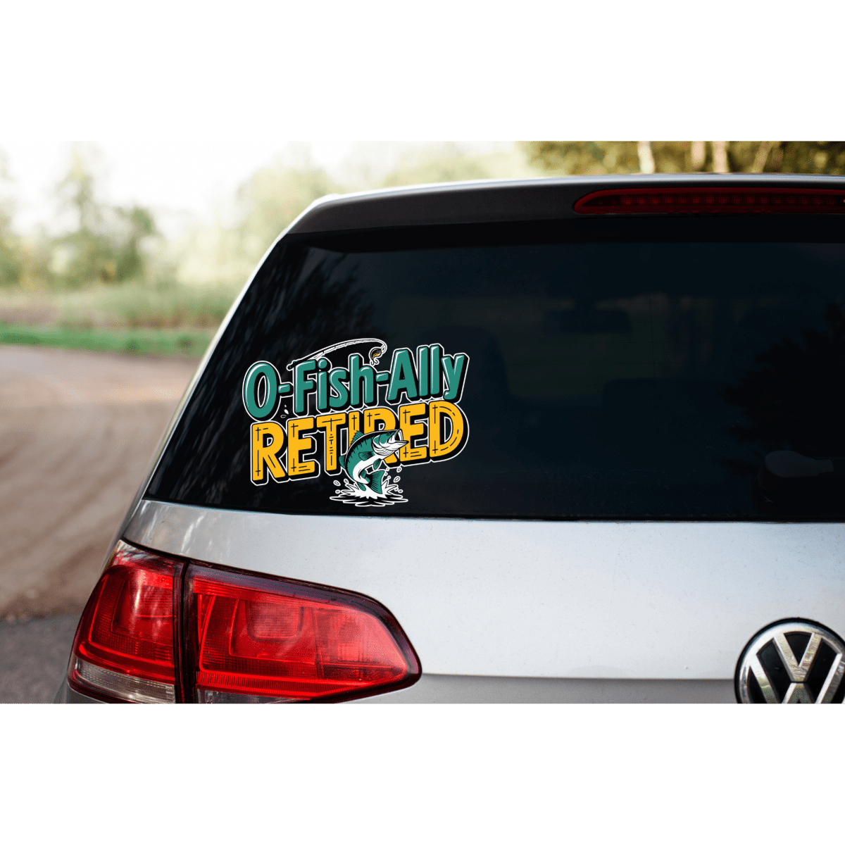O-Fish-Ally Retired Vinyl Decal for Retired Anglers, Fishing Decor