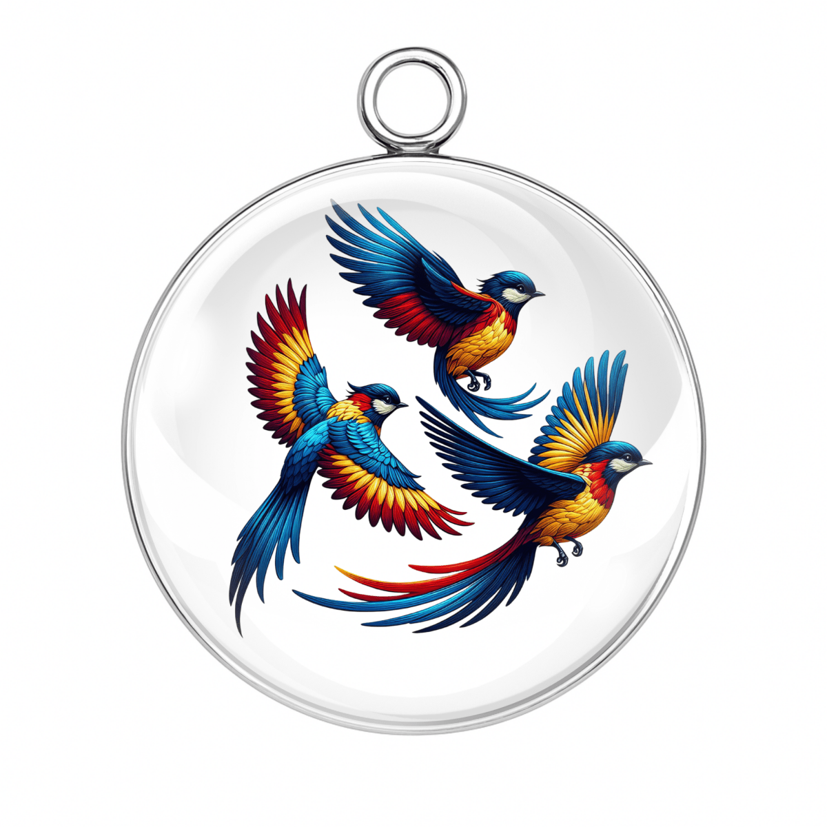 Style 2 – Swallows in Flight
swallow tattoo charm, vintage bird pendant, flying swallow jewelry cabochon