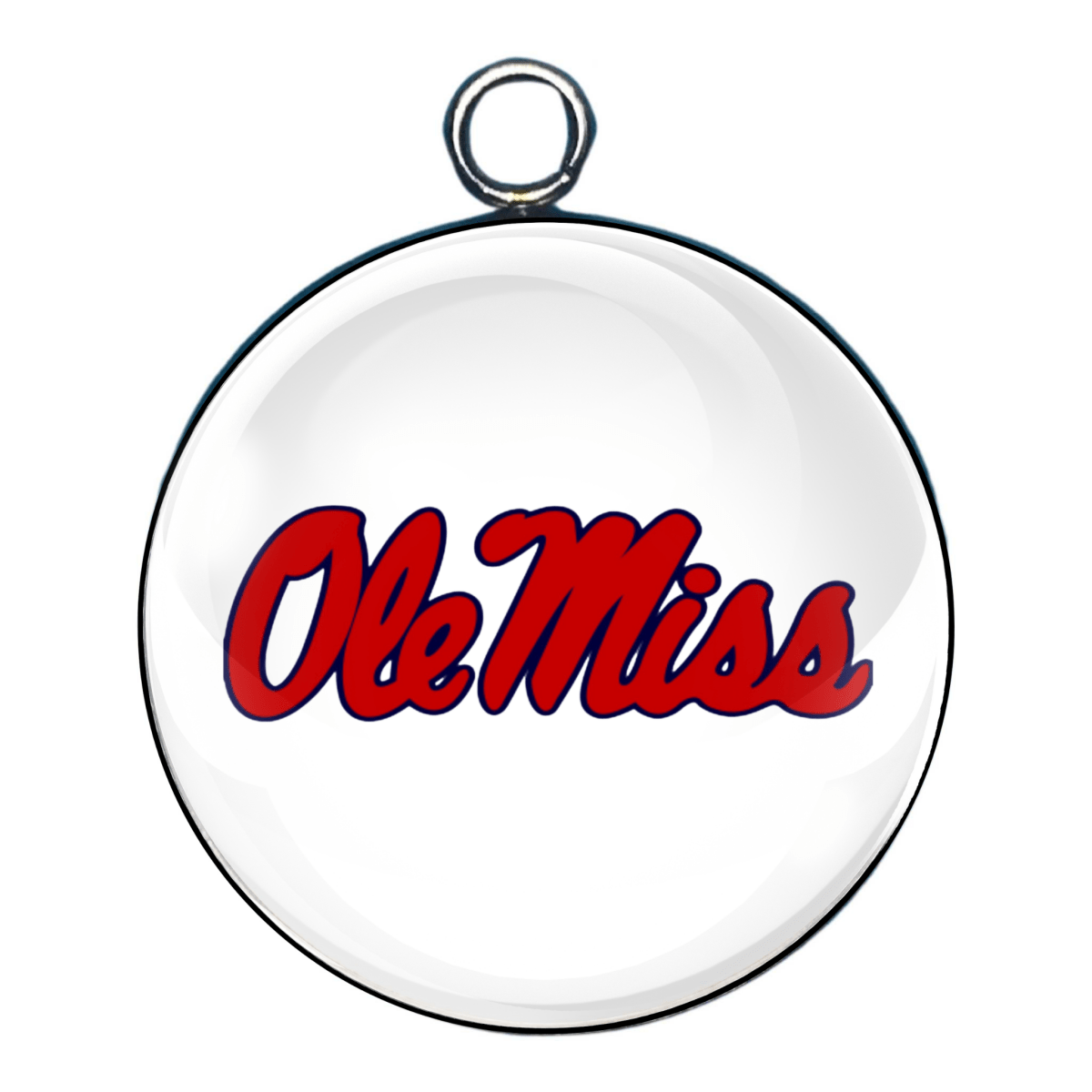 Ole Miss Glass Cabochon Charms
