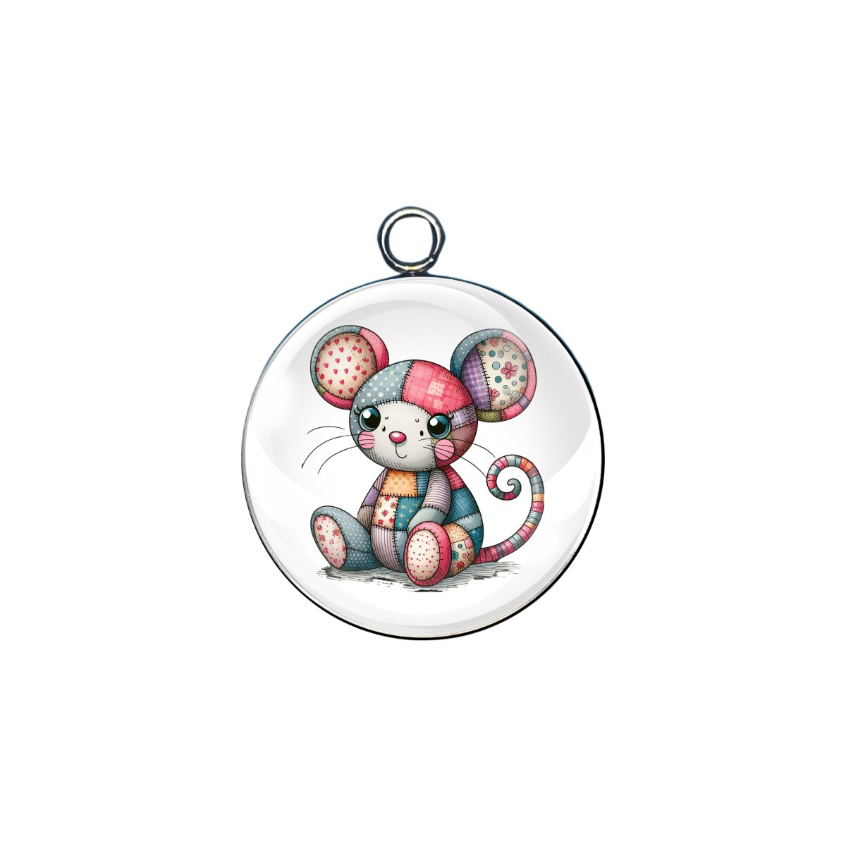 patchwork pets glass cabochon charm