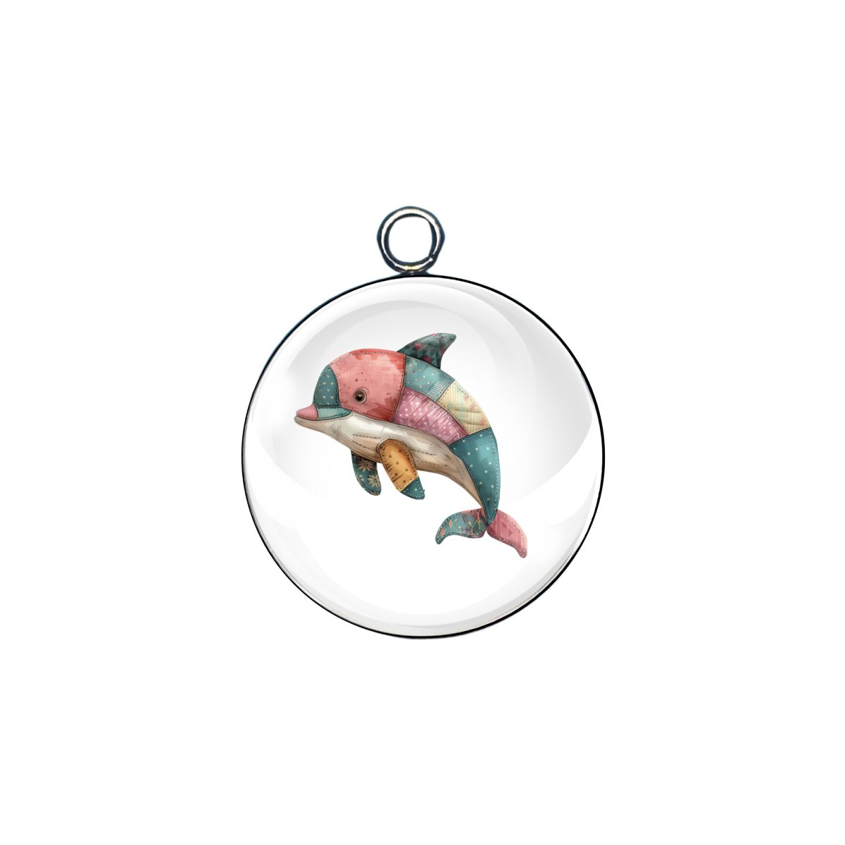Patchwork Pets glass cabochon charm