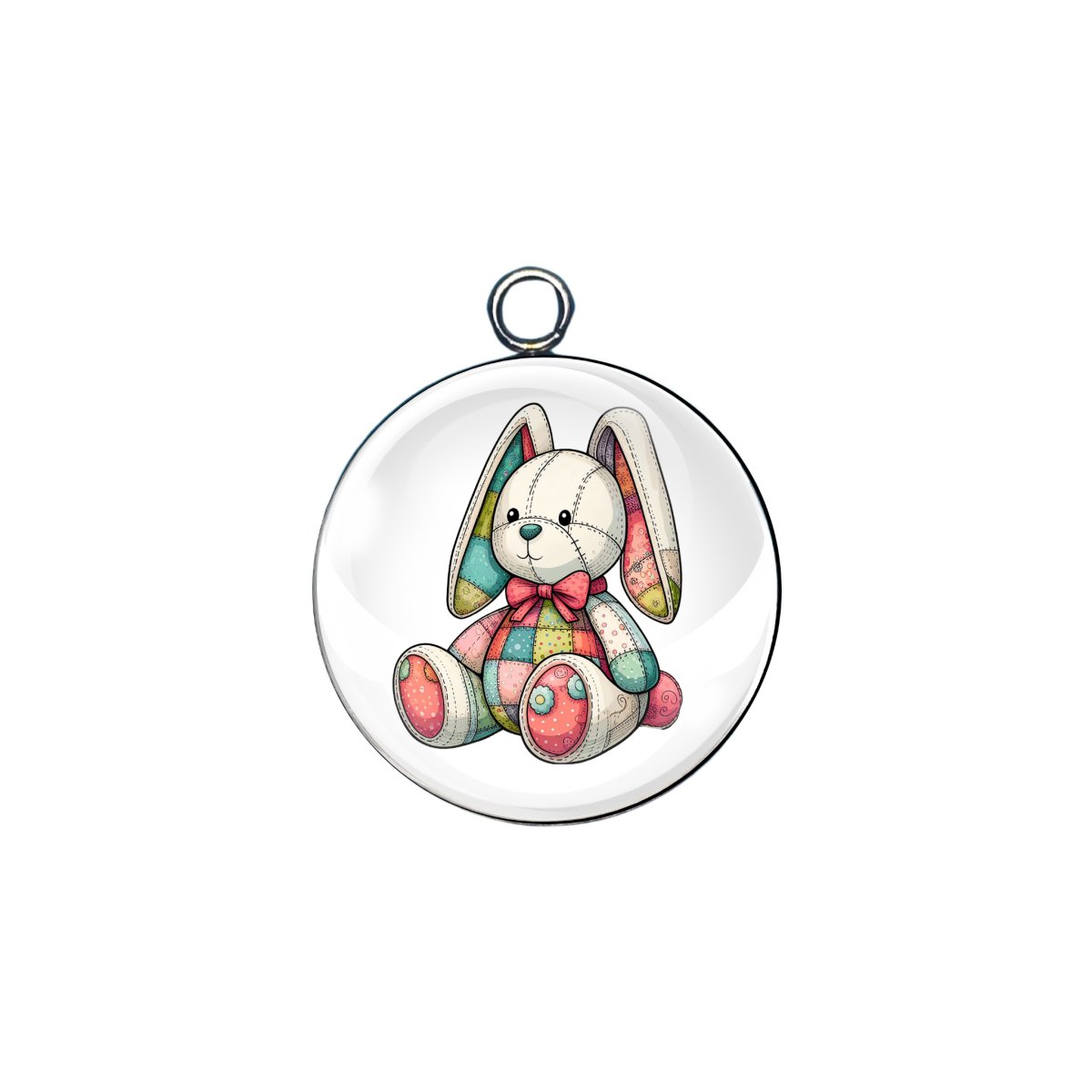 Patchwork Pets glass cabochon charm