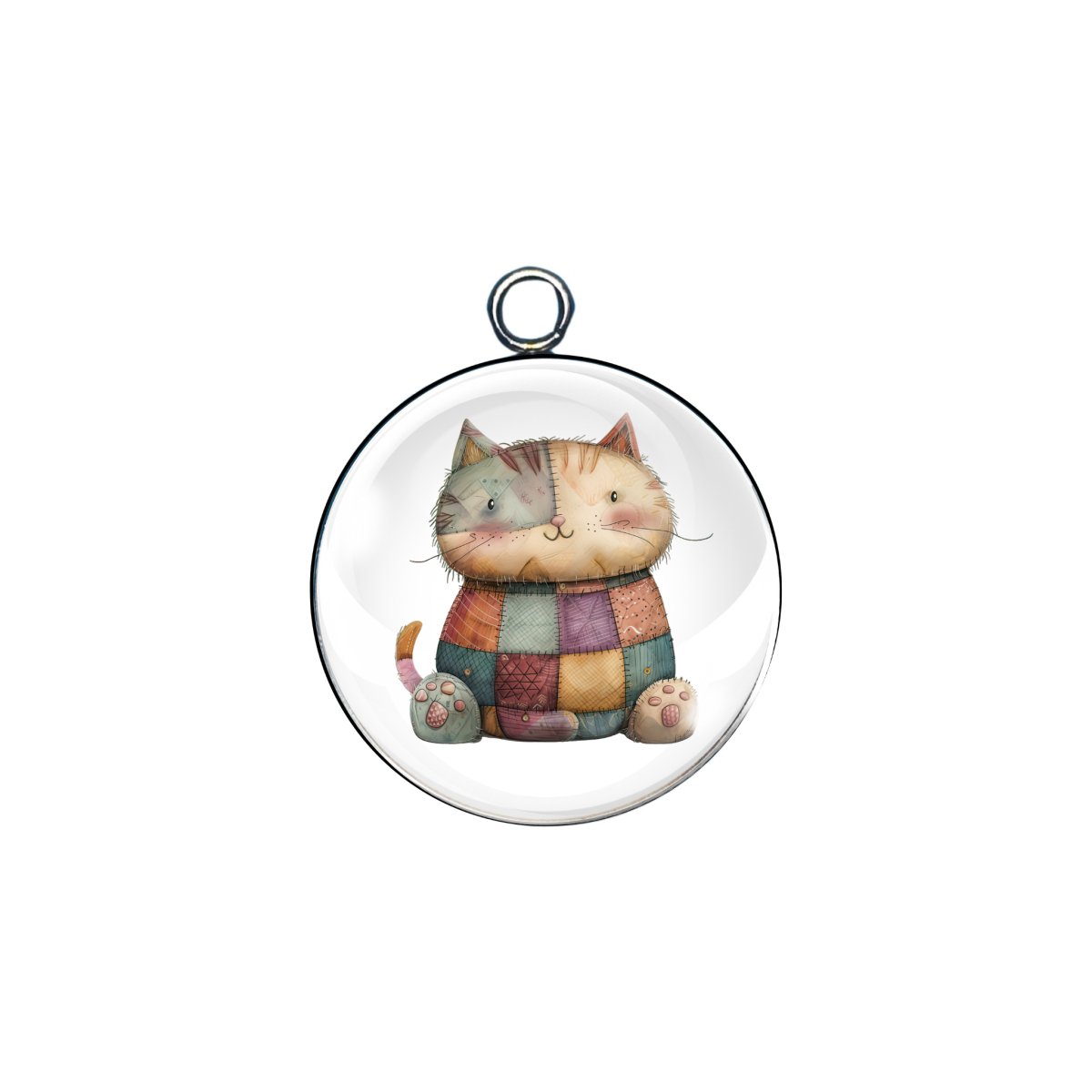 Patchwork Pets glass cabochon charm