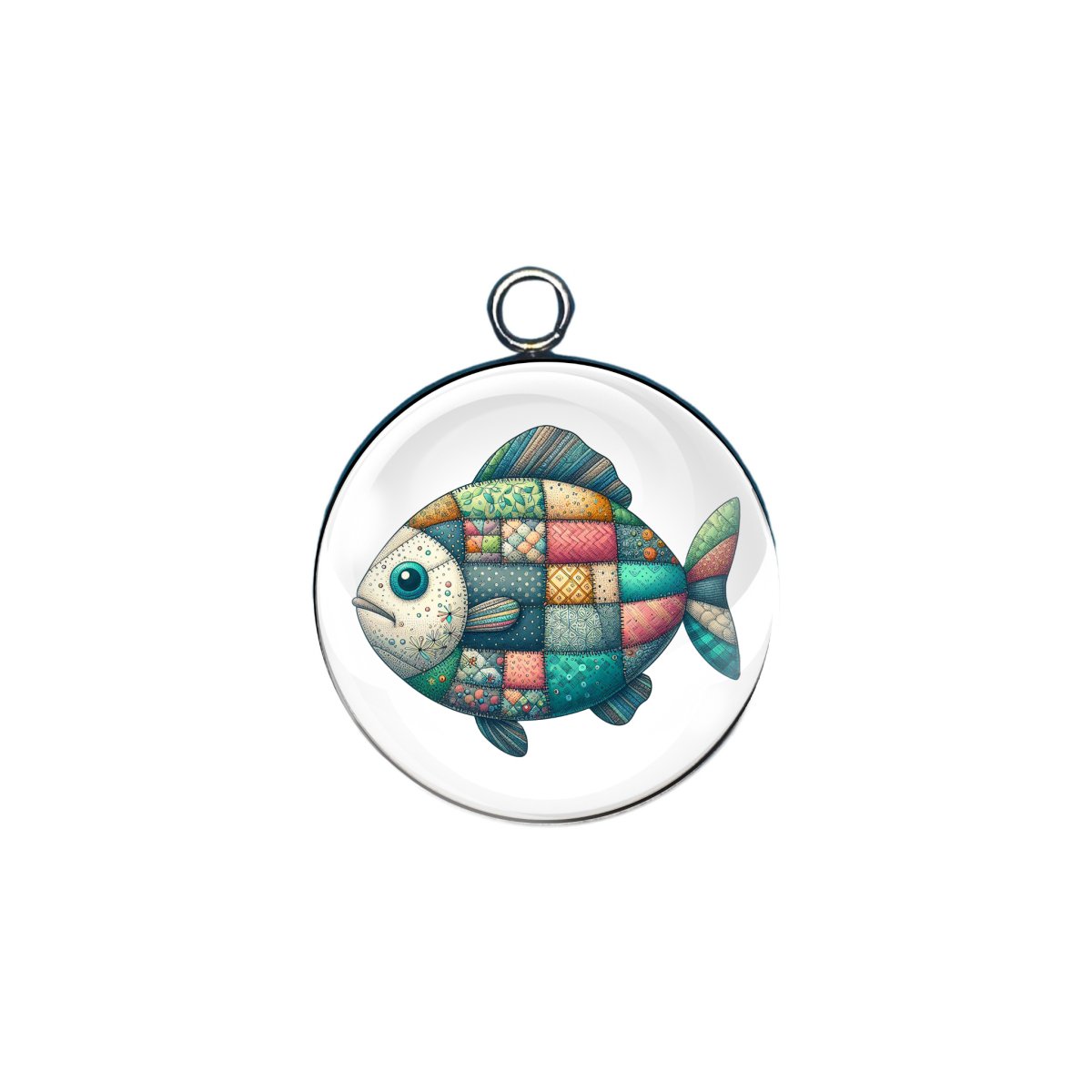 Patchwork Pets glass cabochon charm